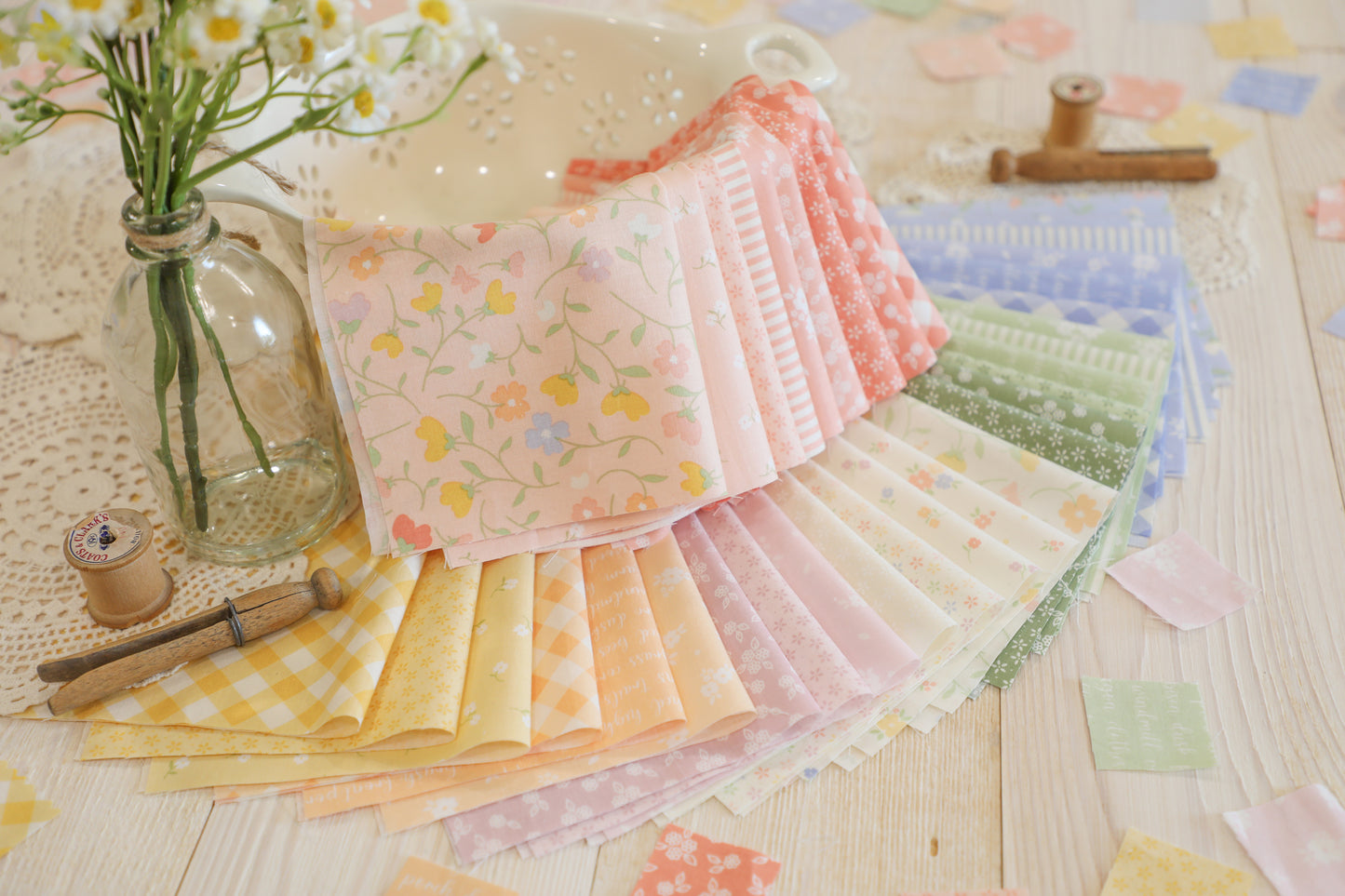 Pastel Prairie Fabric Collection by My Sew Quilty Life for Moda at Lily Bella Fabrics