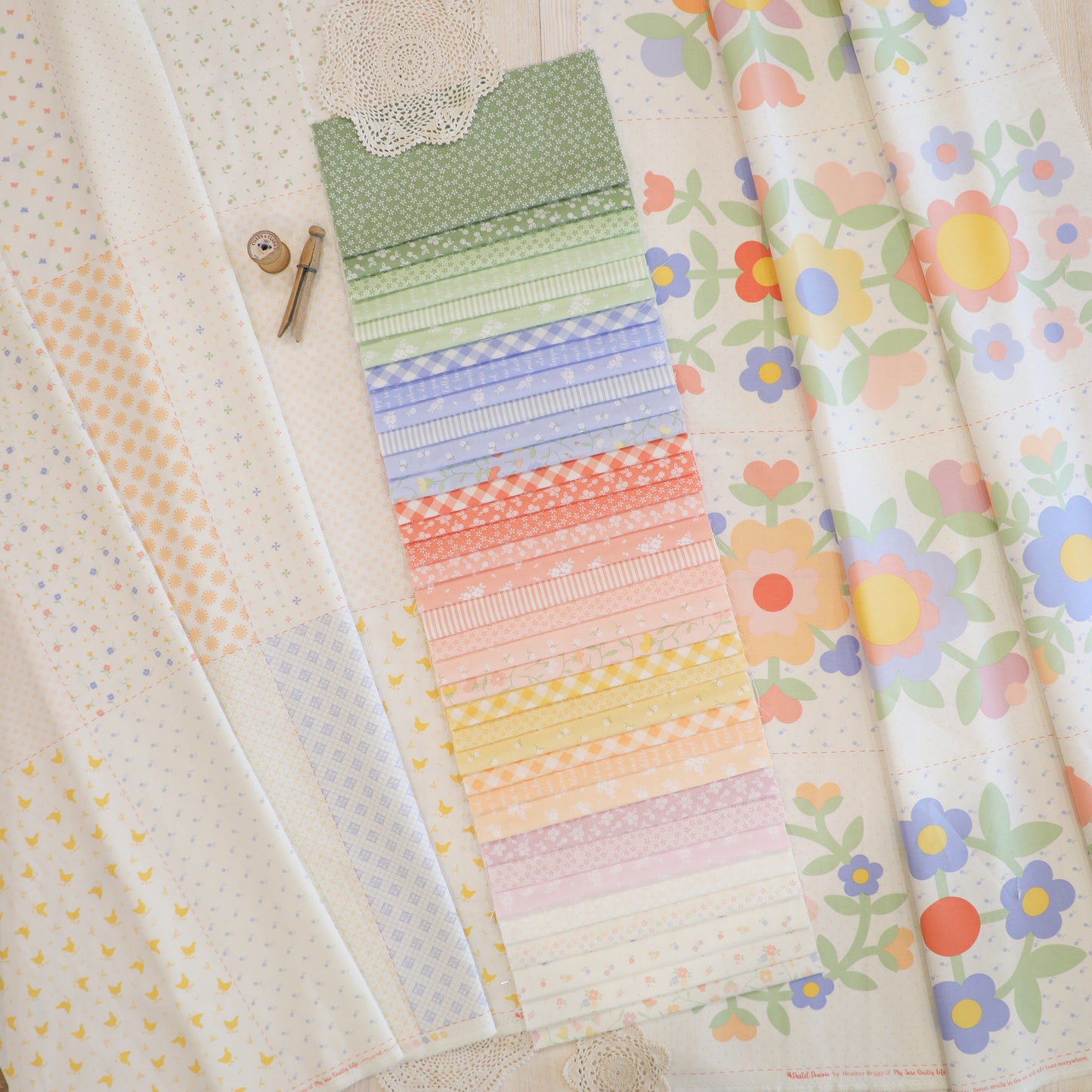 Pastel Prairie Layer Cake (42 pcs) by My Sew Quilty Life for Moda