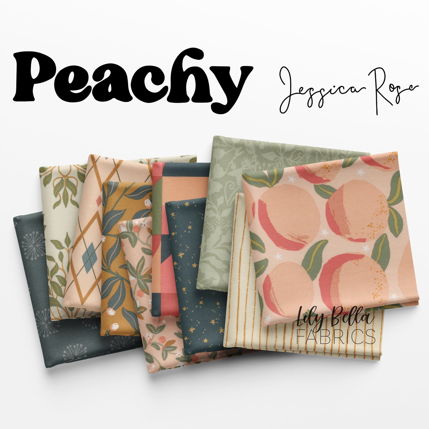 Peachy Layer Cake (42 pcs) by Jessica Rose for Moda