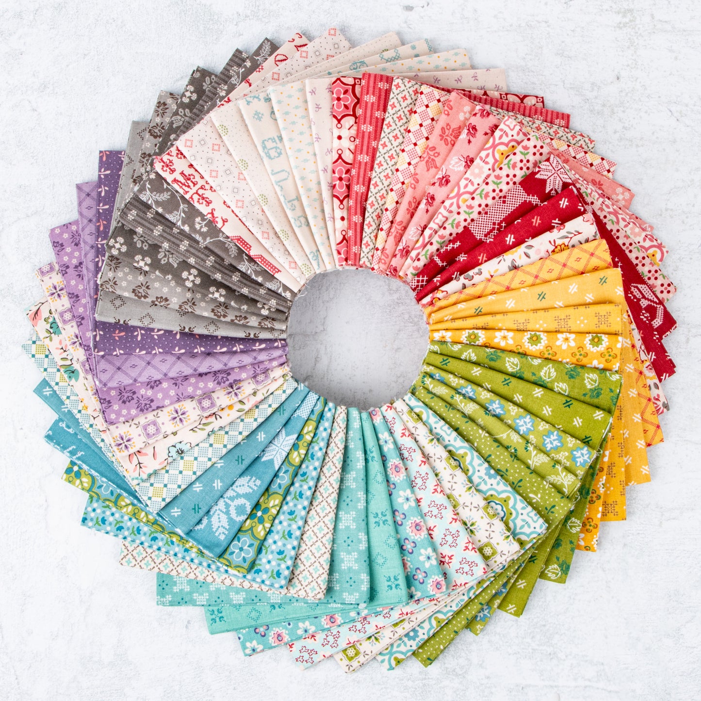 Piece and Plenty Fat Quarter Bundle (48 pcs) by Lori Holt for Riley Blake