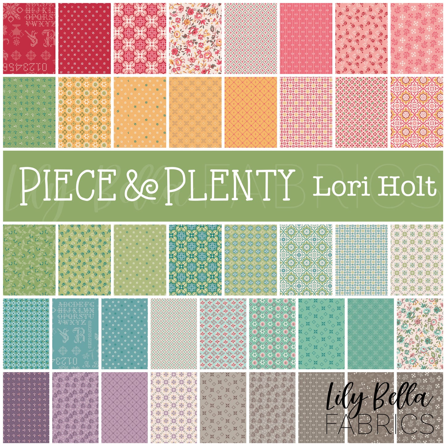 Piece and Plenty 10 Inch Stacker (42 pcs) by Lori Holt for Riley Blake