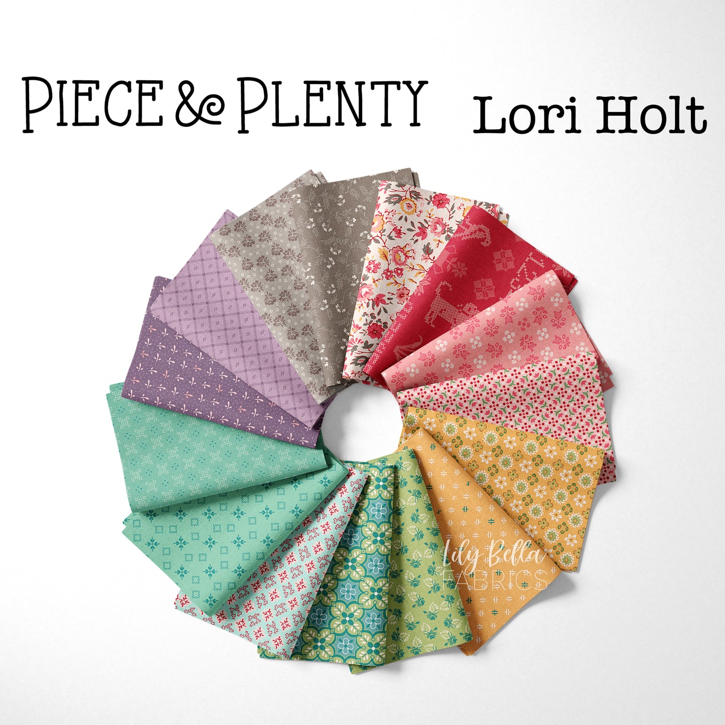 Piece and Plenty Fat Quarter Bundle (48 pcs) by Lori Holt for Riley Blake