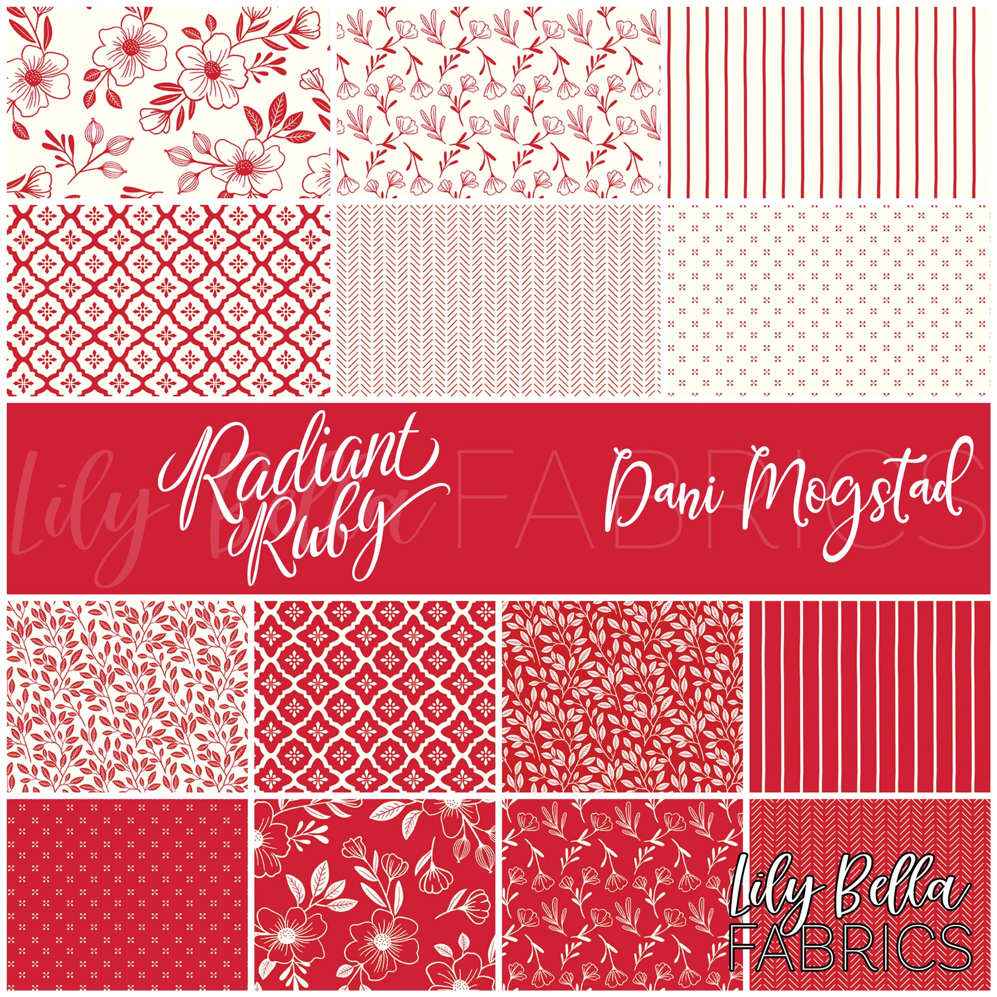 Radiant Ruby Fabric Collection by Dani Mogstad for Riley Blake Designs at Lily Bella Fabrics