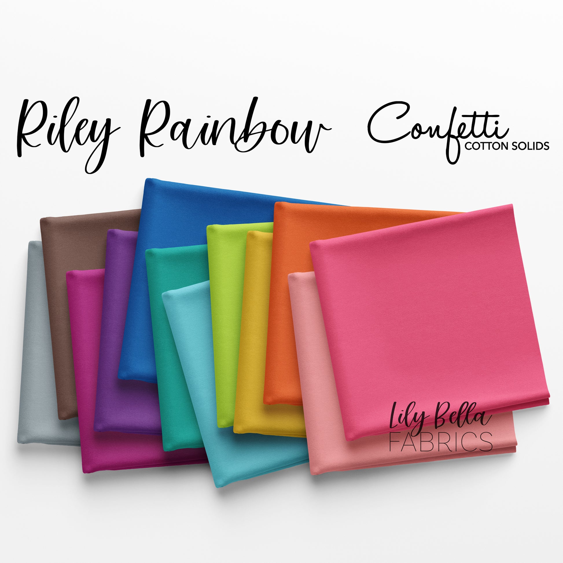 Riley Rainbow Confetti Cottons Fat Quarter Bundle (24 pieces) by The RBD Designers for Riley Blake Designs (FQ-RIL120-24)