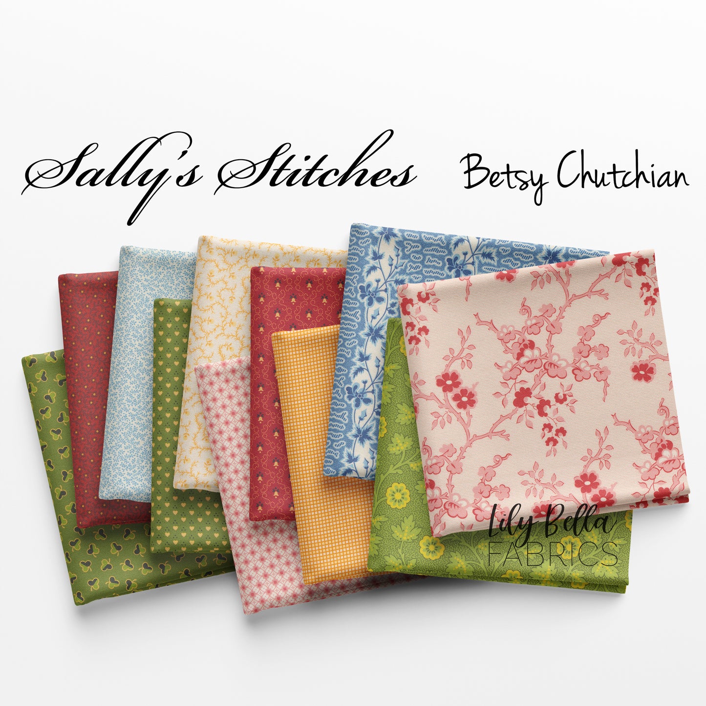 Sally's Stitches Layer Cake (42 pcs) by Betsy Chutchian for Moda