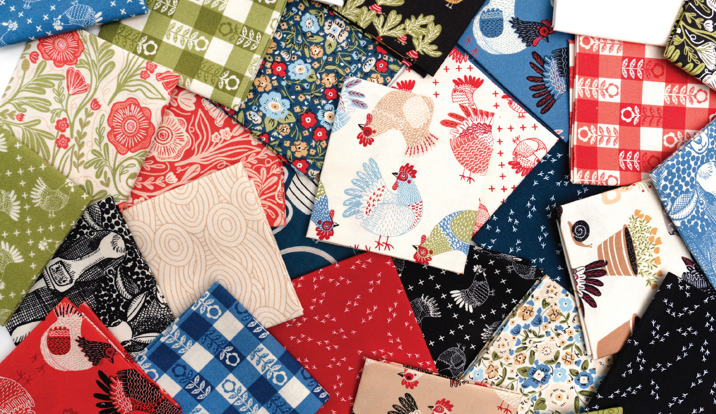 The Henhouse Fabric Collection by Gingiber for Moda at Lily Bella Fabrics