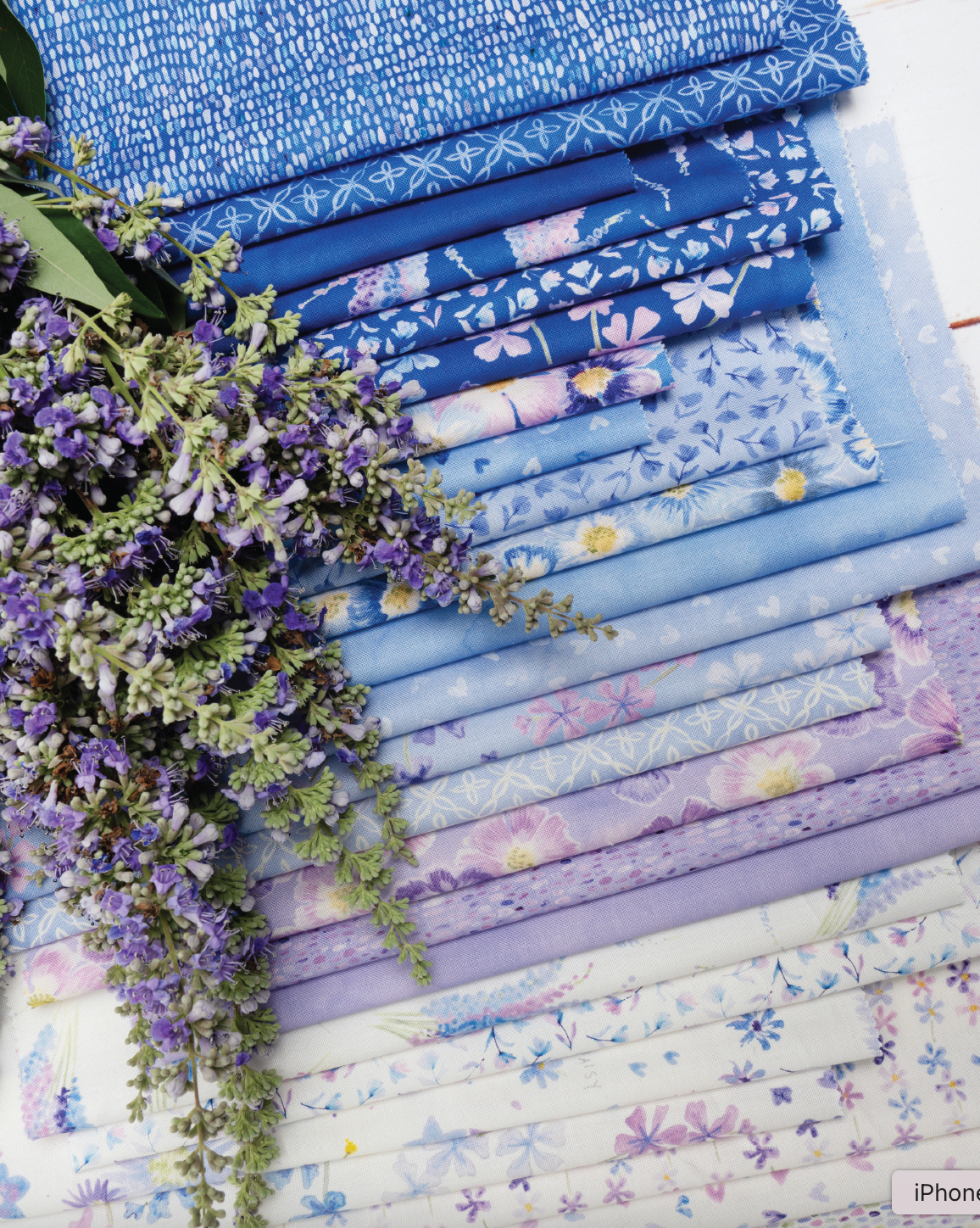Delphinium Layer Cake (42 pcs) by Janet Clare for Moda