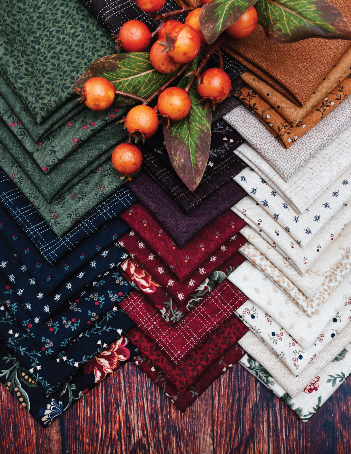 Quail Run Fat Eighth Bundle (40 pcs) by Kansas Troubles Quilters for Moda