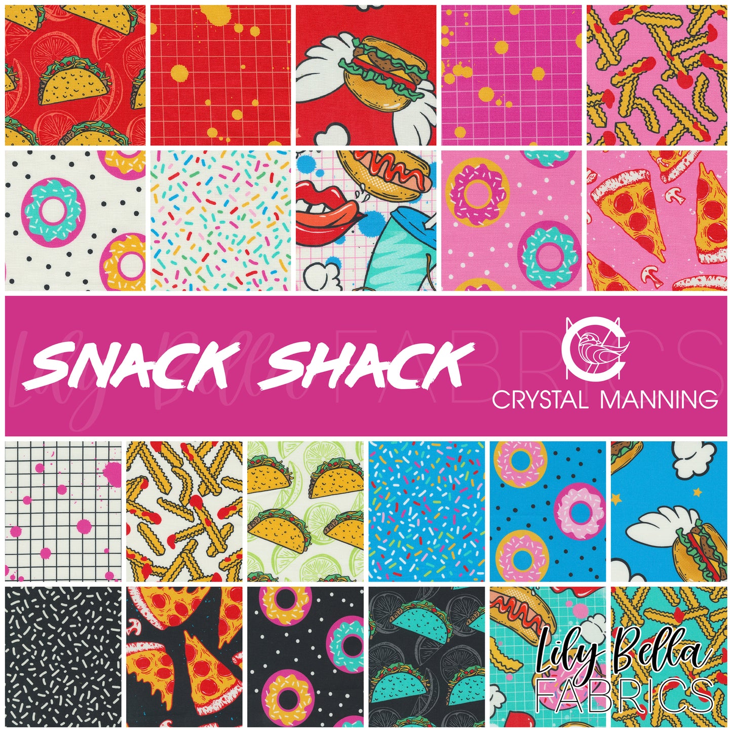 Snack Shack Jelly Roll (40 pcs) by Crystal Manning for Moda