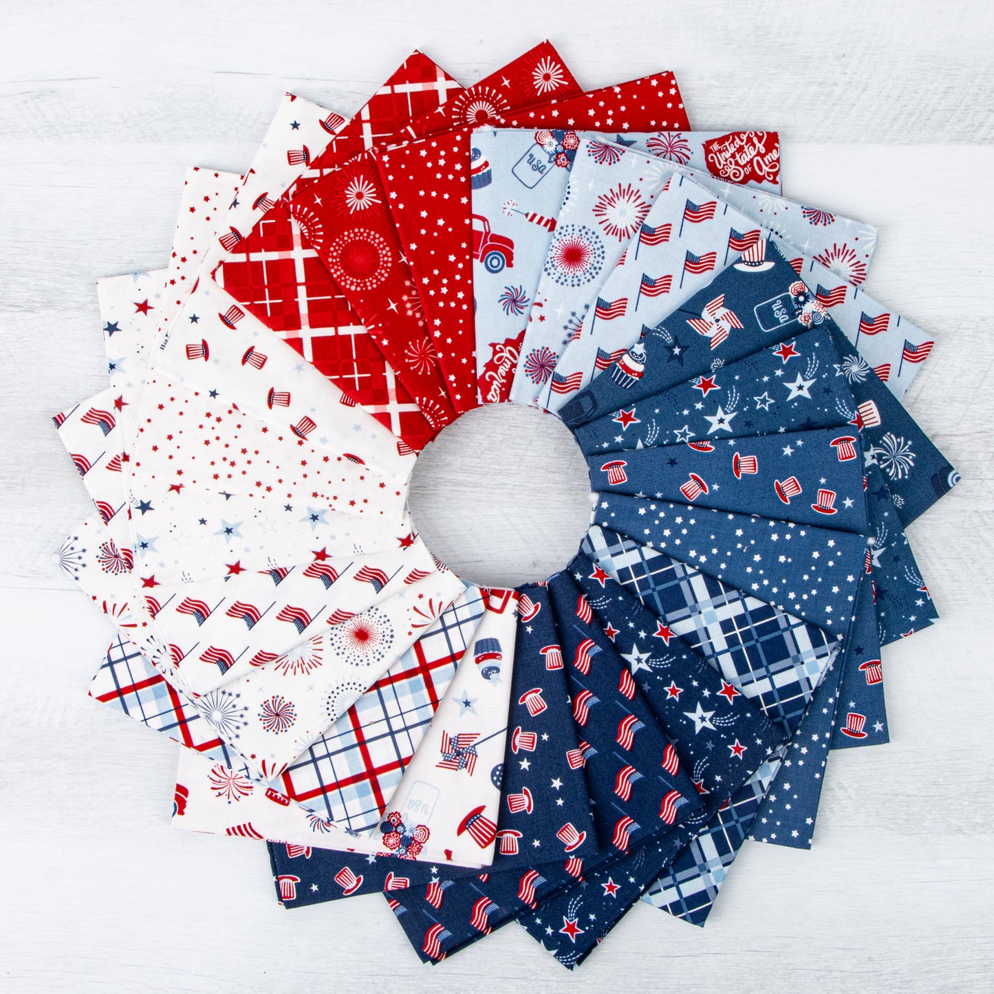 Stars and Stripes Forever Rolie Polie (40 pcs) by Lori Whitlock for Riley Blake Designs