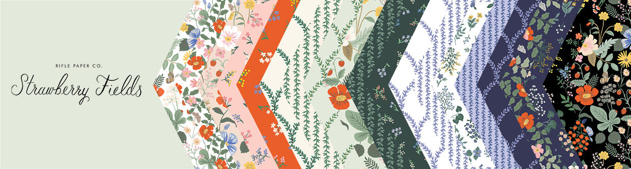 Strawberry Fields Fabric Collection by Rifle Paper Co. for Cotton+Steel at Lily Bella Fabrics