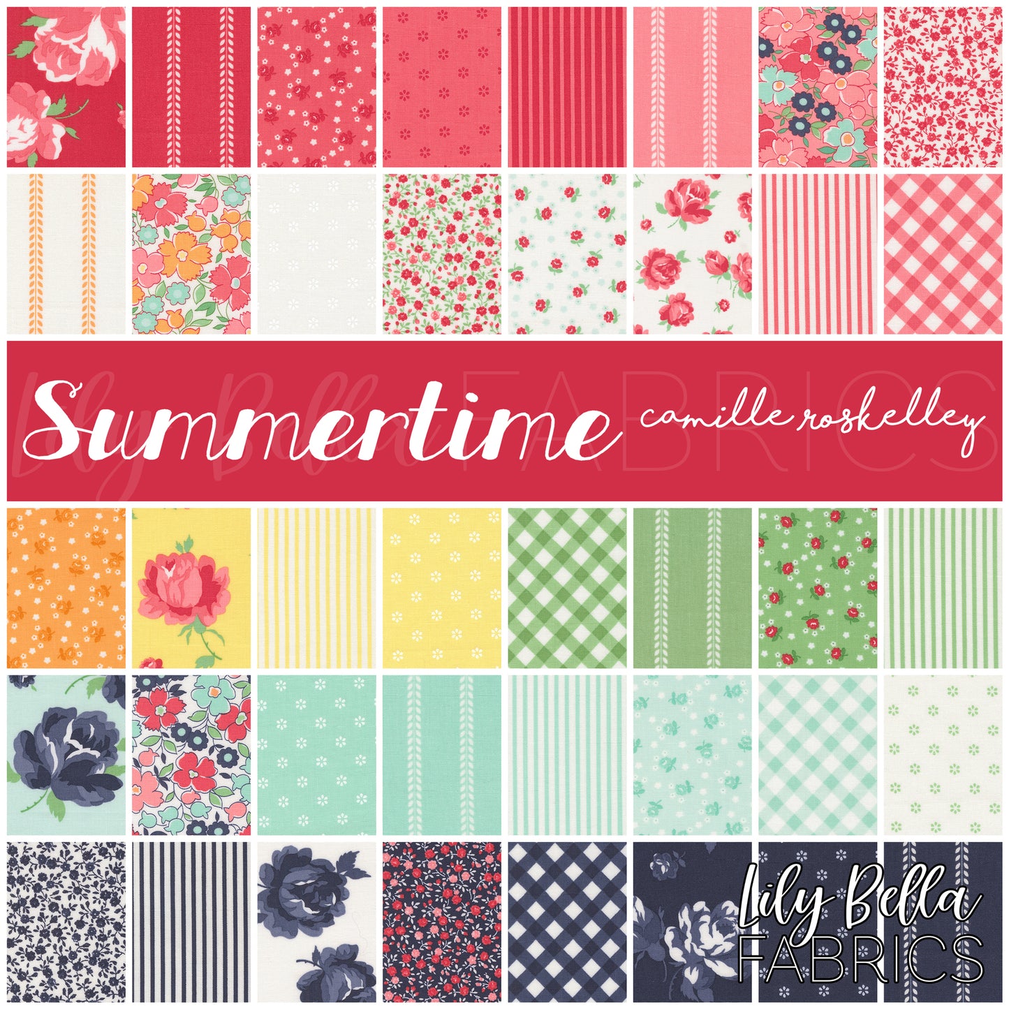 Summertime Layer Cake (42 pcs) by Camille Roskelley for Moda