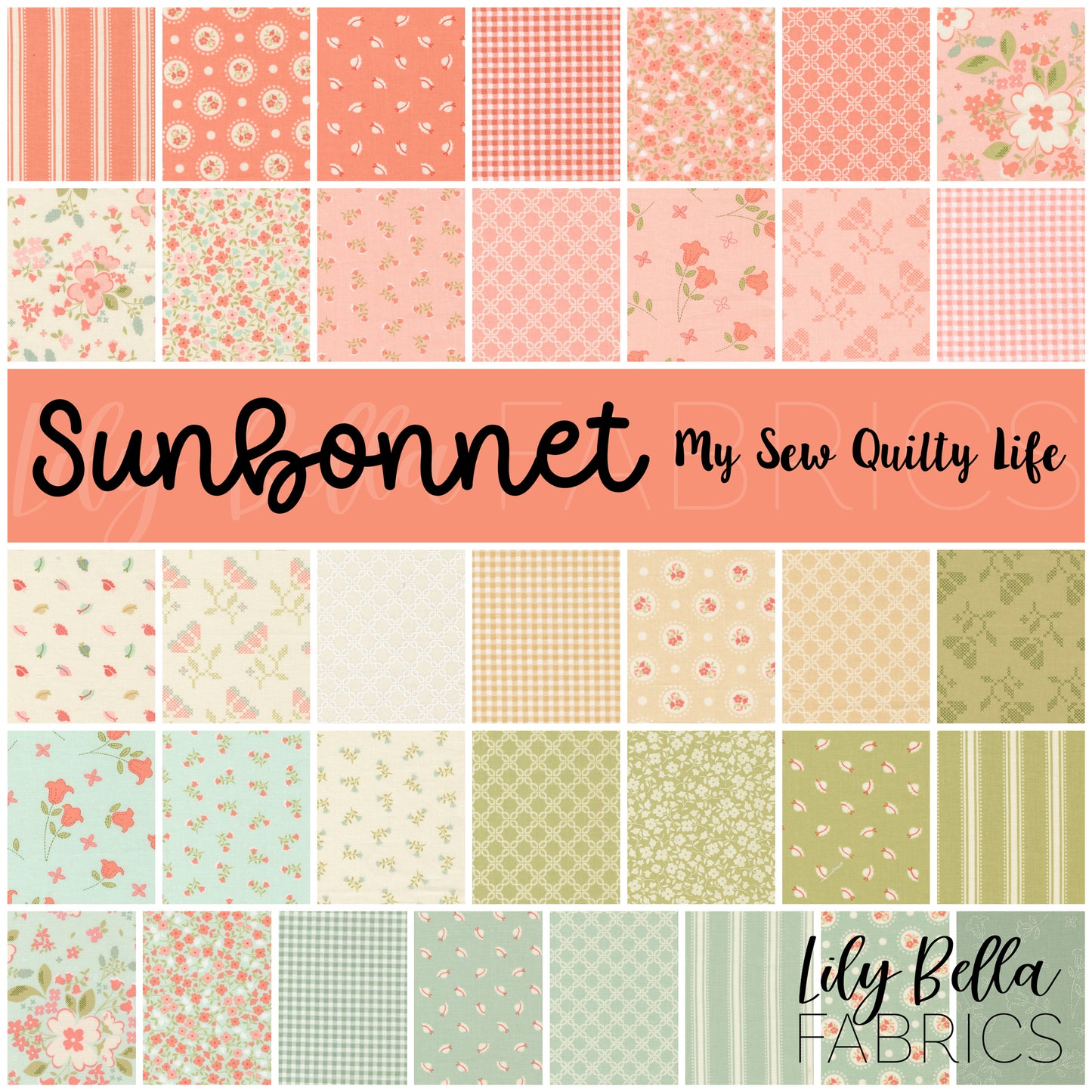 Sunbonnet Layer Cake (42 pcs) by My Sew Quilty Life for Moda