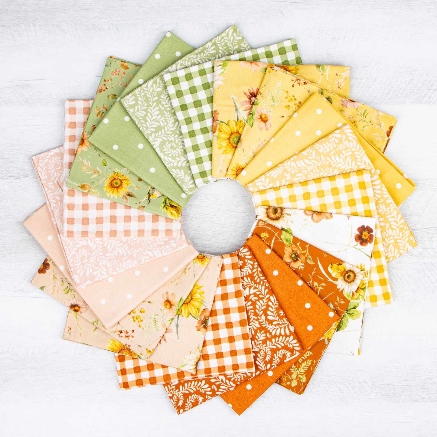 Sunflower Whispers 10 Inch Stacker (42 pcs) by Lisa Audit for Riley Blake