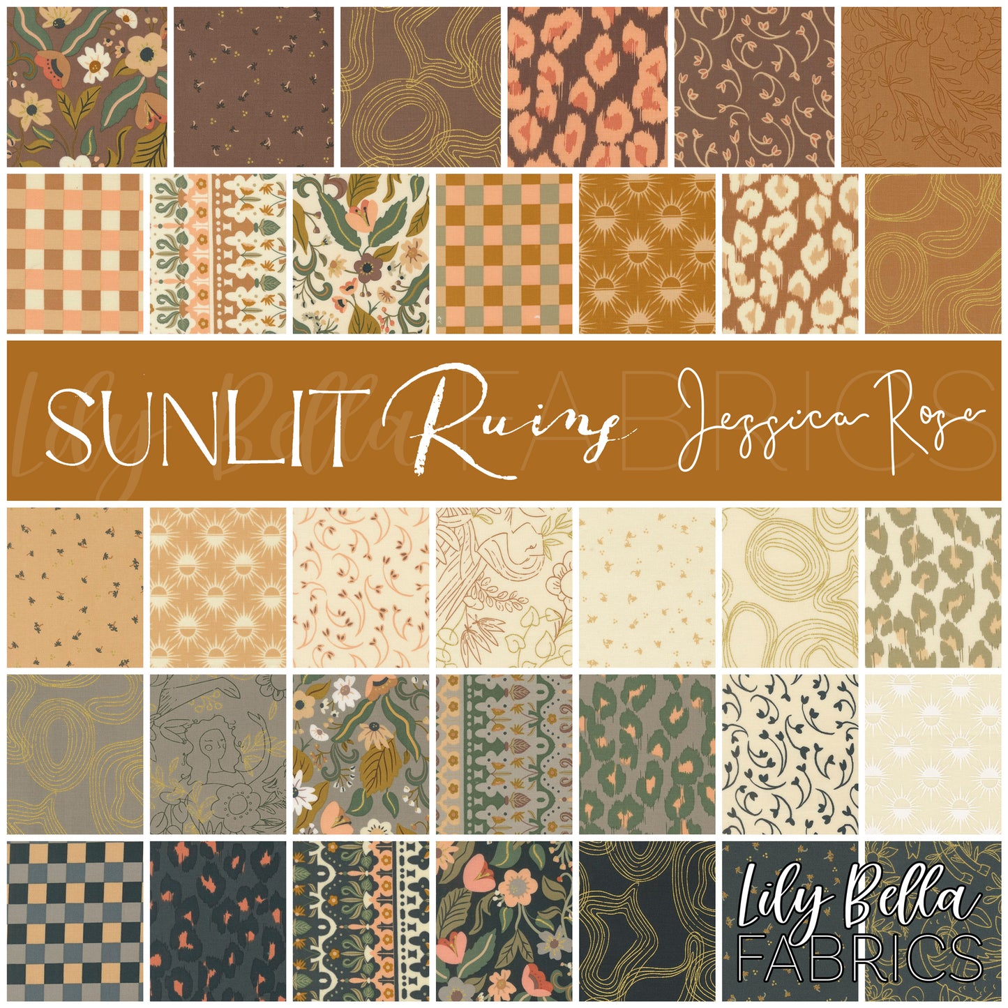 Sunlit Ruins Fabric Collection by Jessica Rose for Moda at Lily Bella Fabrics