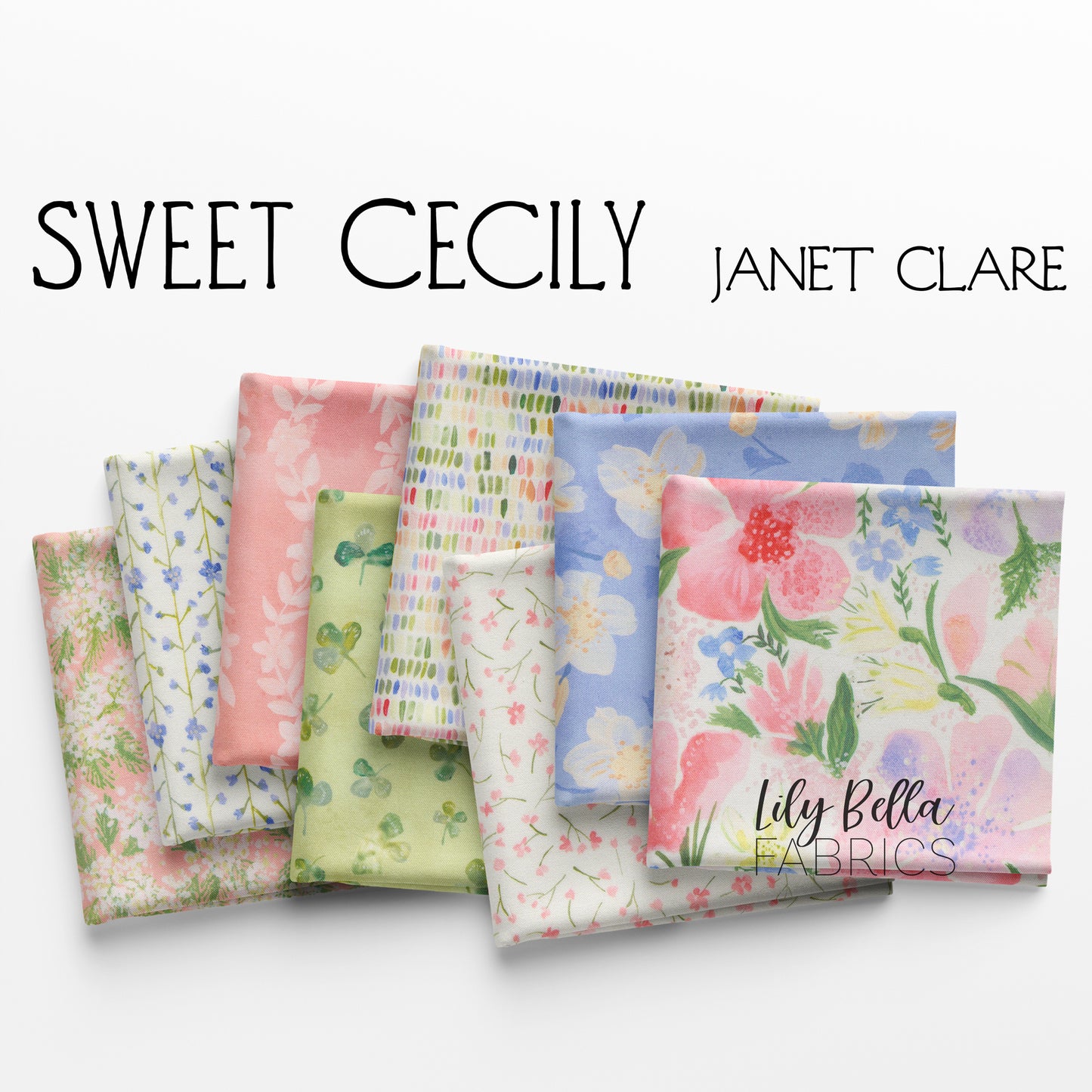 Sweet Cecily Jelly Roll (40 pcs) by Janet Clare for Moda
