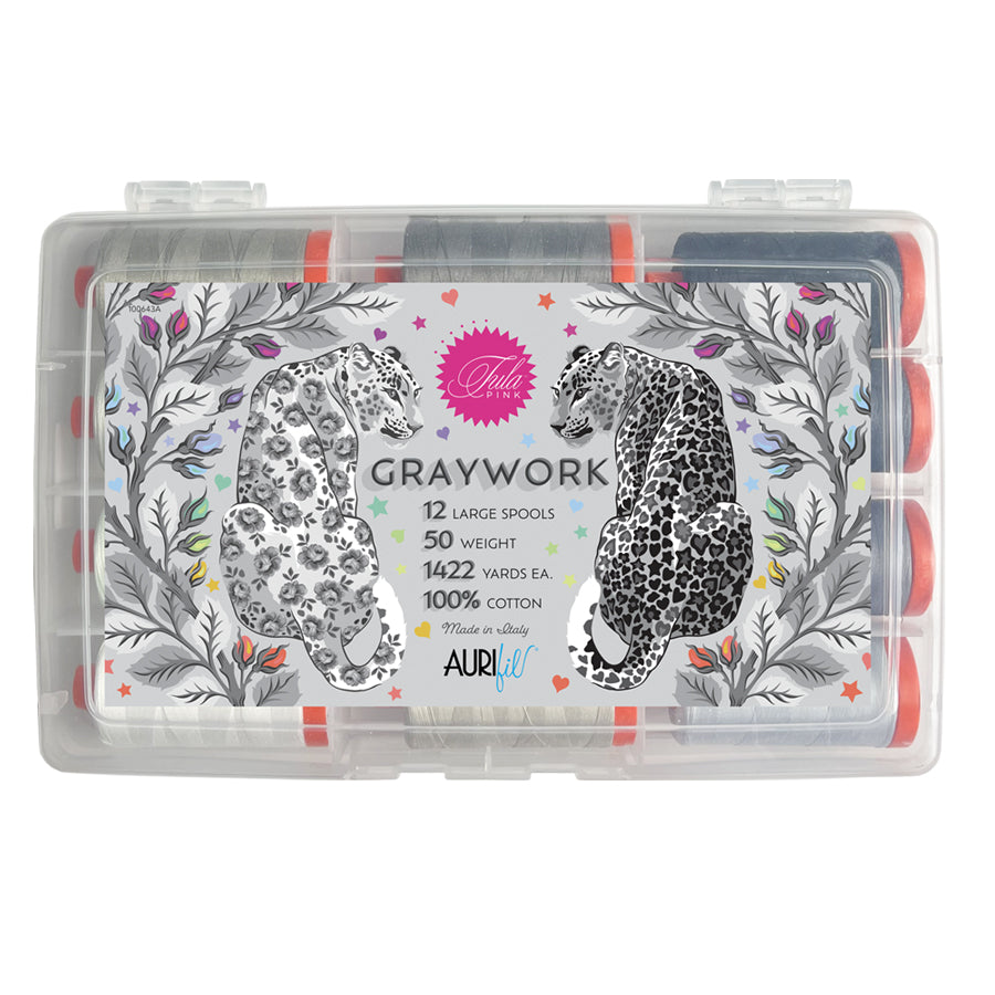 Graywork Thread Collection by Tula Pink for Aurifil at Lily Bella Fabrics
