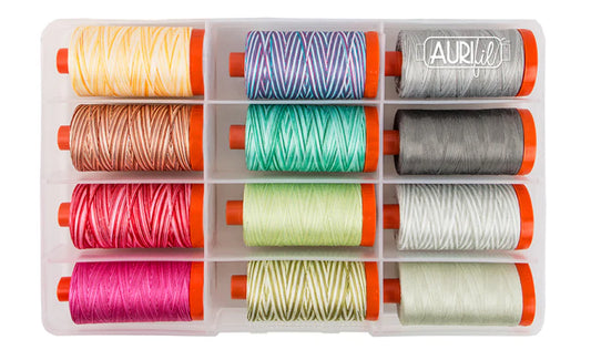 Premium Collection Thread Kit (12 large spools) by Tula Pink for Aurifil (TP50TP12)