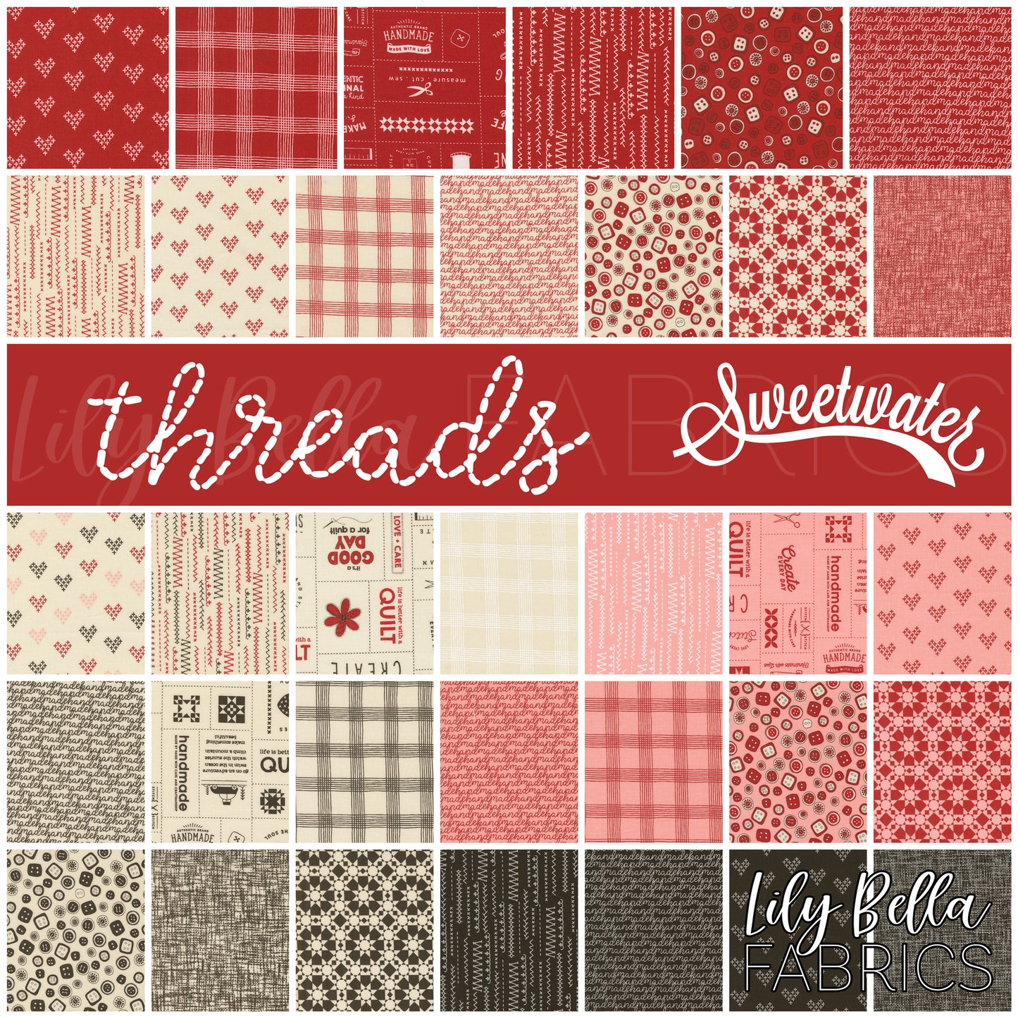 Threads Fat Quarter Bundle (34 pcs) by Sweetwater for Moda