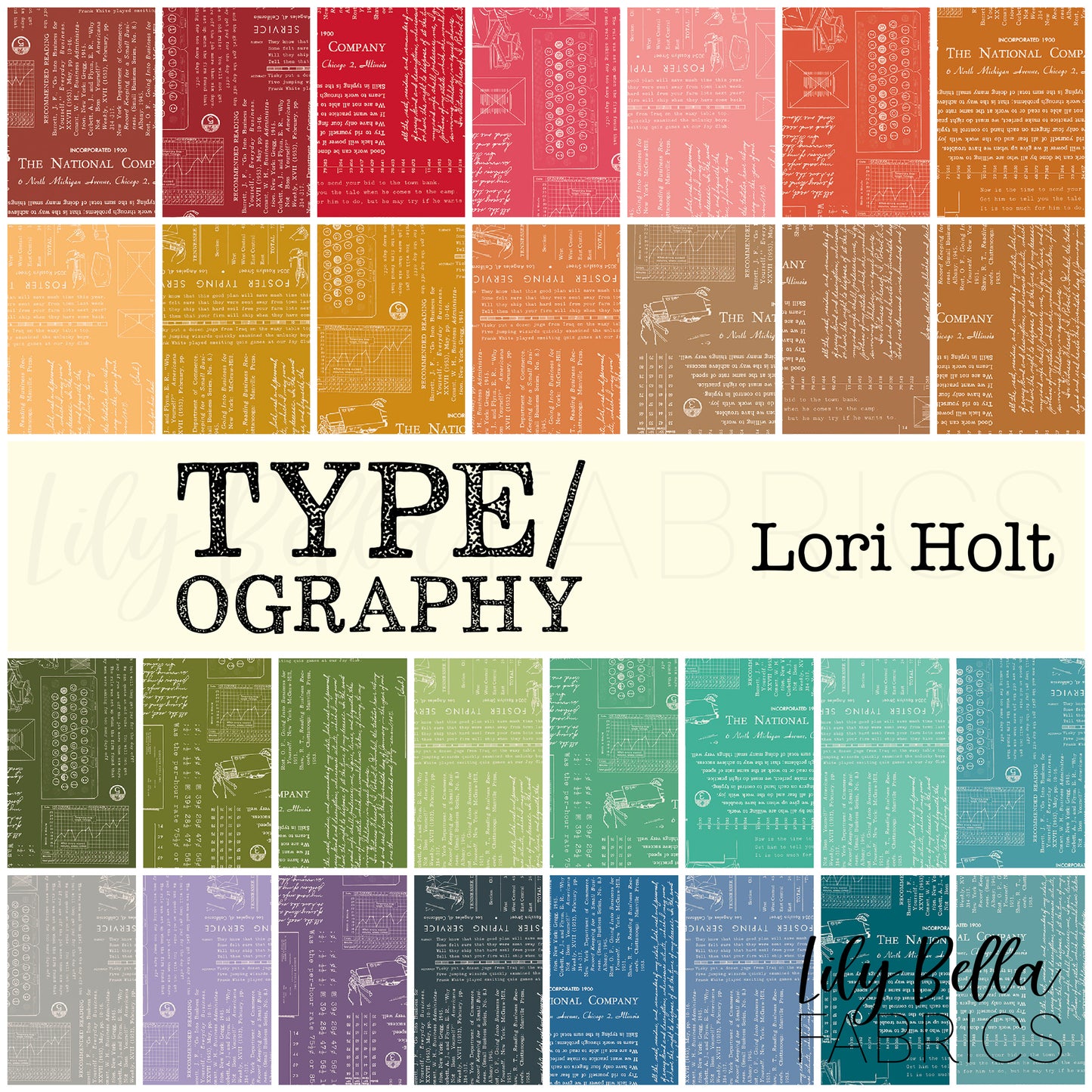 TYPE/ography Rolie Polie (40 pcs) by Lori Holt for Riley Blake Designs