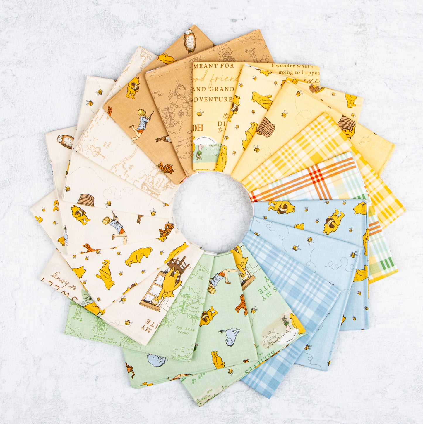 Winnie the Pooh Fat Quarter Bundle (18 pcs) by Echo Park Paper Co. for Riley Blake Designs