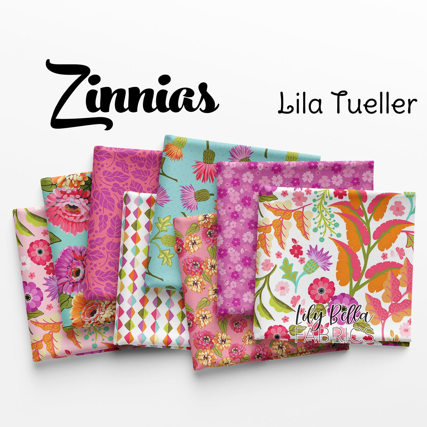 Zinnias Rolie Polie (40 pcs) by Lila Tueller for Riley Blake Designs