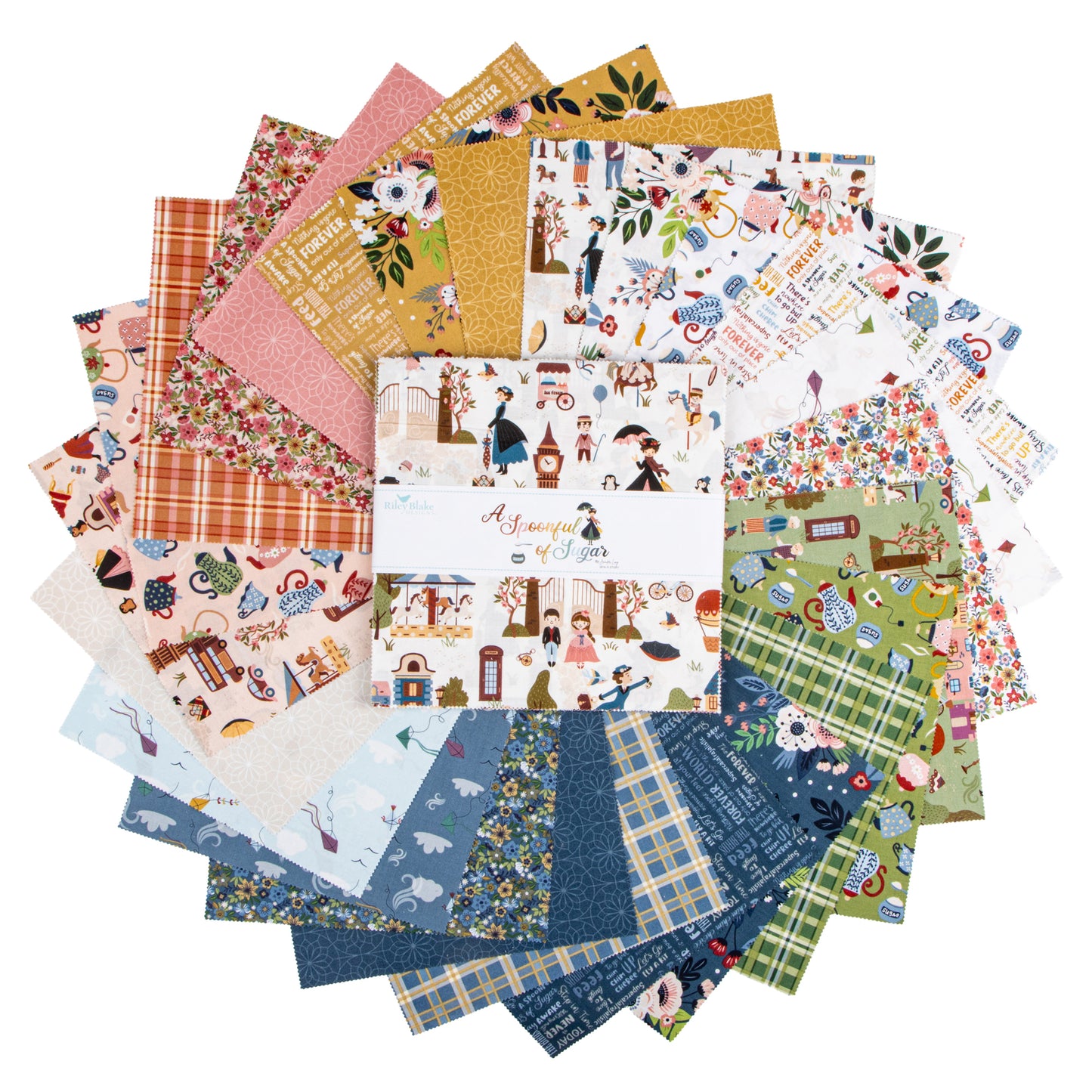 A Spoonful of Sugar 10 Inch Stacker (42 pieces) by Jennifer Long for Riley Blake Designs (10-17080-42)