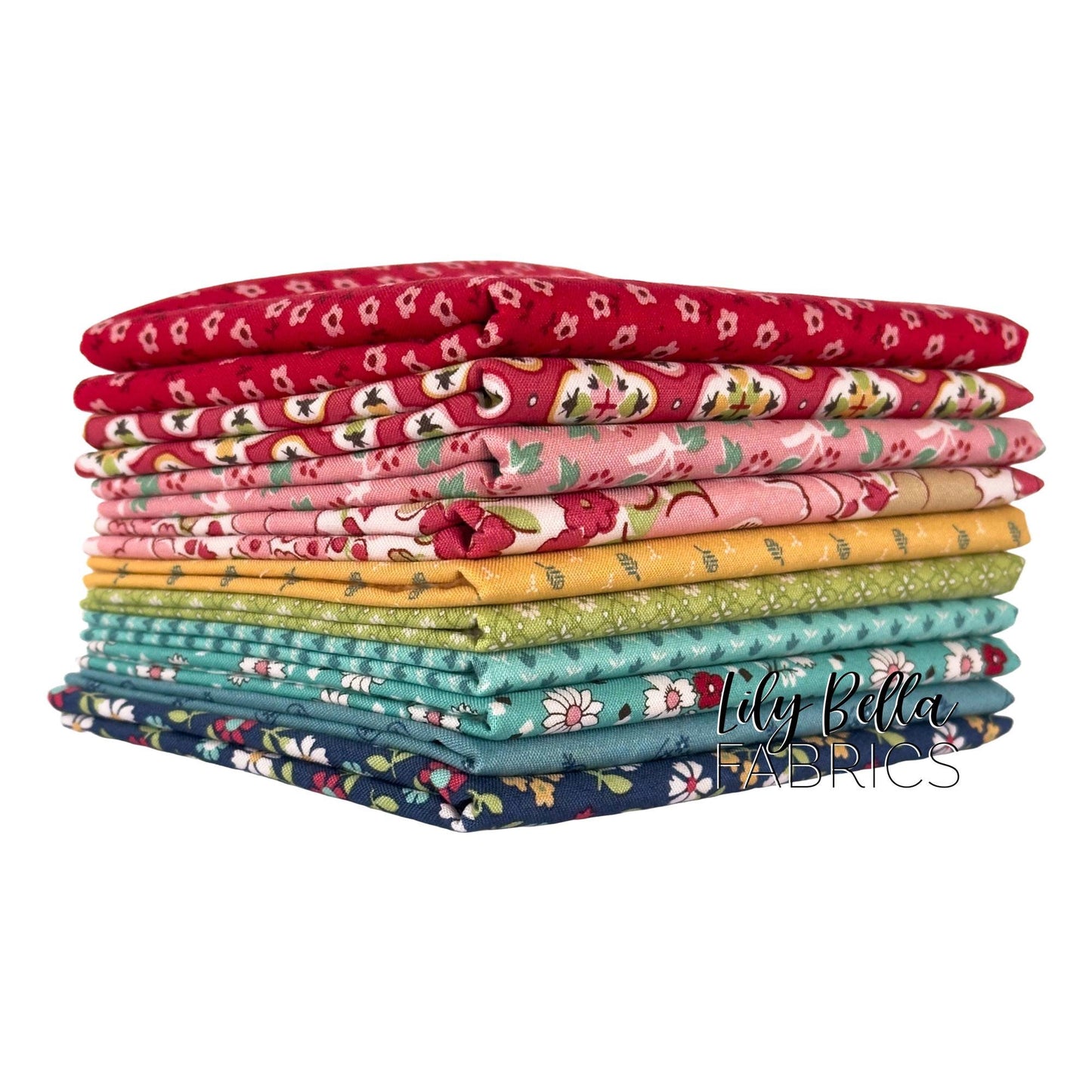 Mercantile Fat Quarter Bundle (10 pieces) by Lori Holt for Riley Blake Designs (LH.MERCANTILE.A.10FQ)