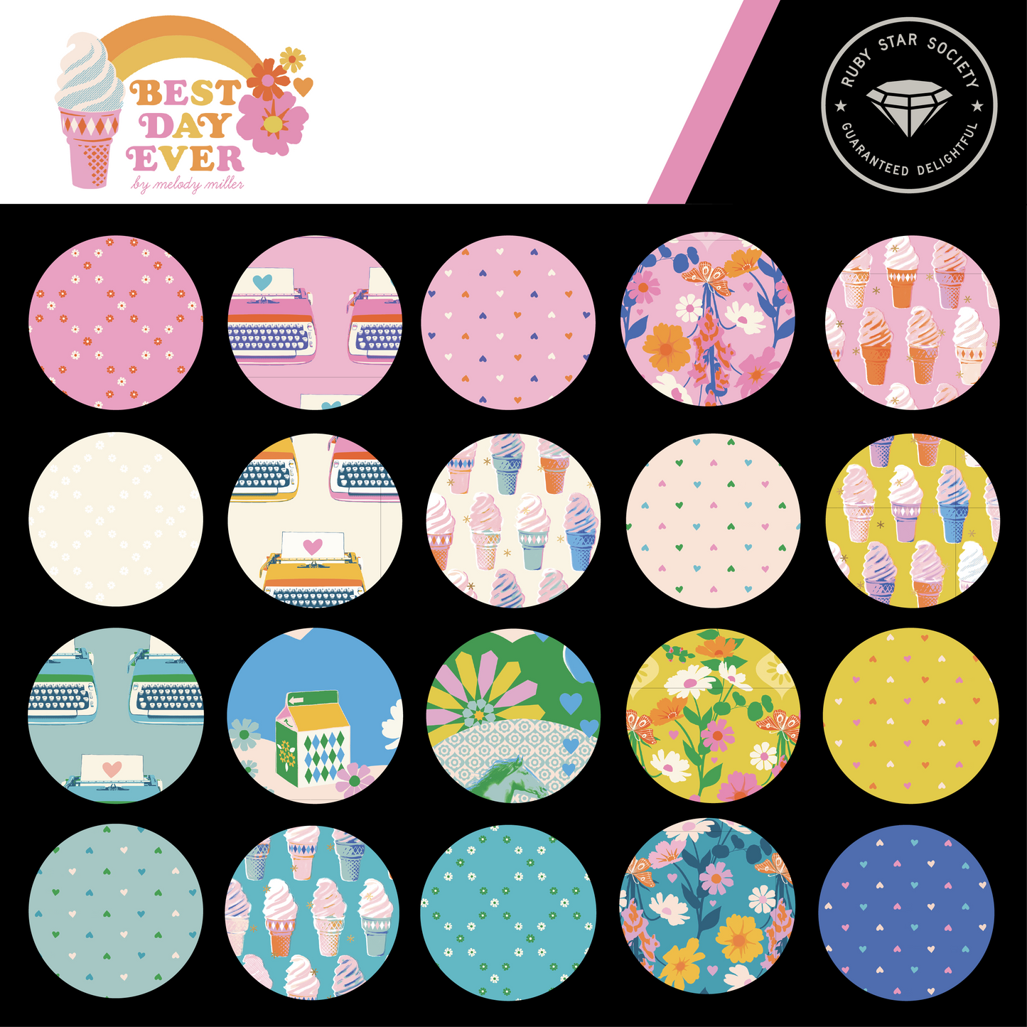 Best Day Ever Layer Cake (42 pcs) by Melody Miller for Ruby Star Society