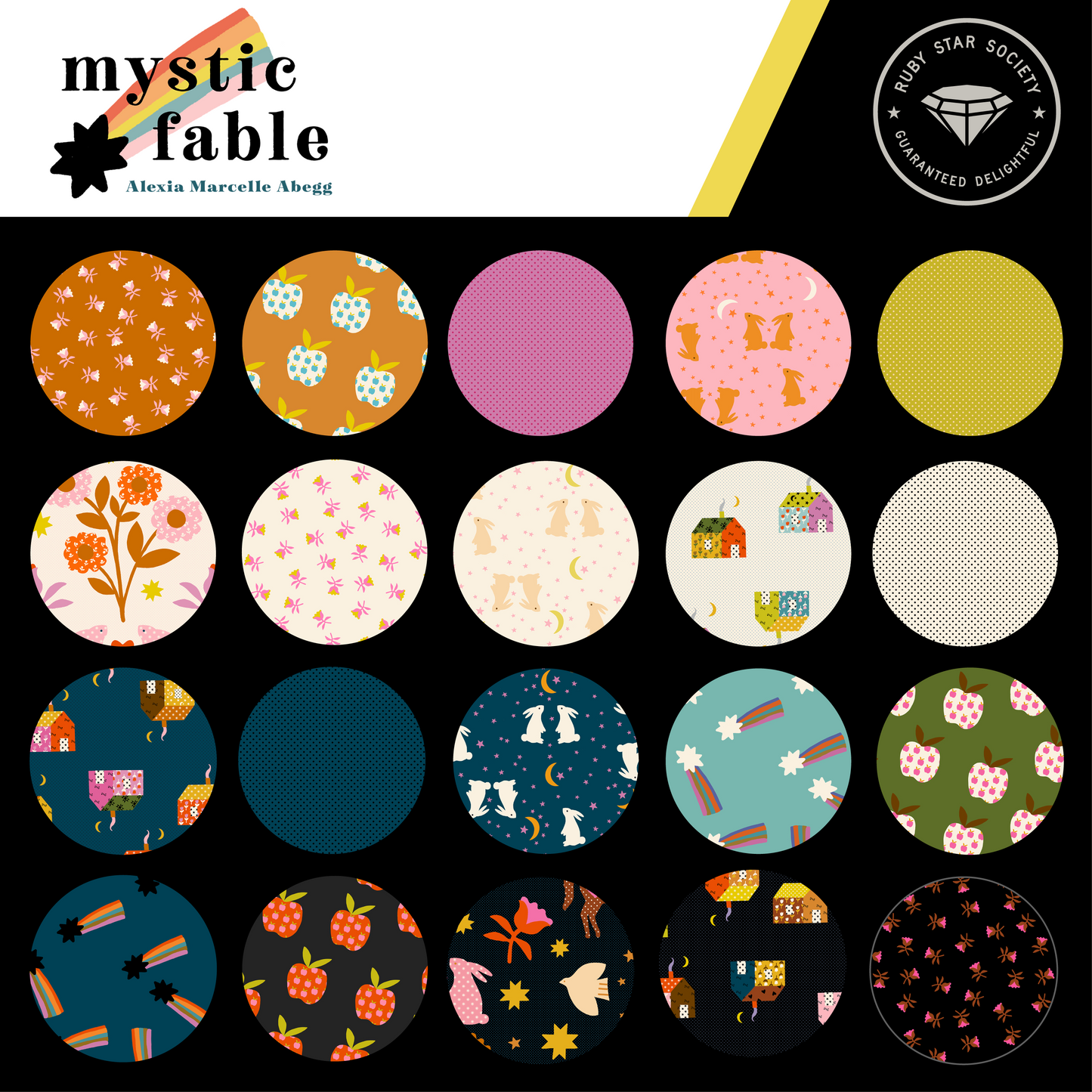 Mystic Fable Fabric Collection by Alexia Marcelle Abegg for Ruby Star Society at Lily Bella Fabrics