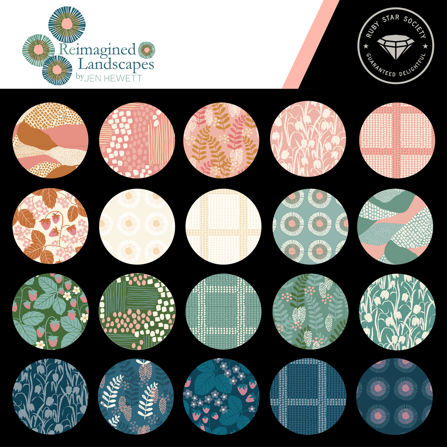 Reimagined Landscapes Jelly Roll (40 pcs) by Jen Hewett for Ruby Star Society