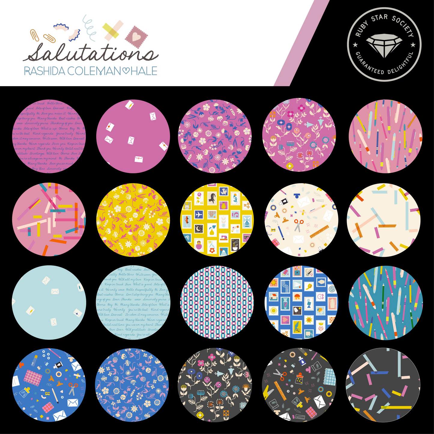 Salutations Fabric Collection by Rashida Coleman-Hale for Ruby Star Society at Lily Bella Fabrics