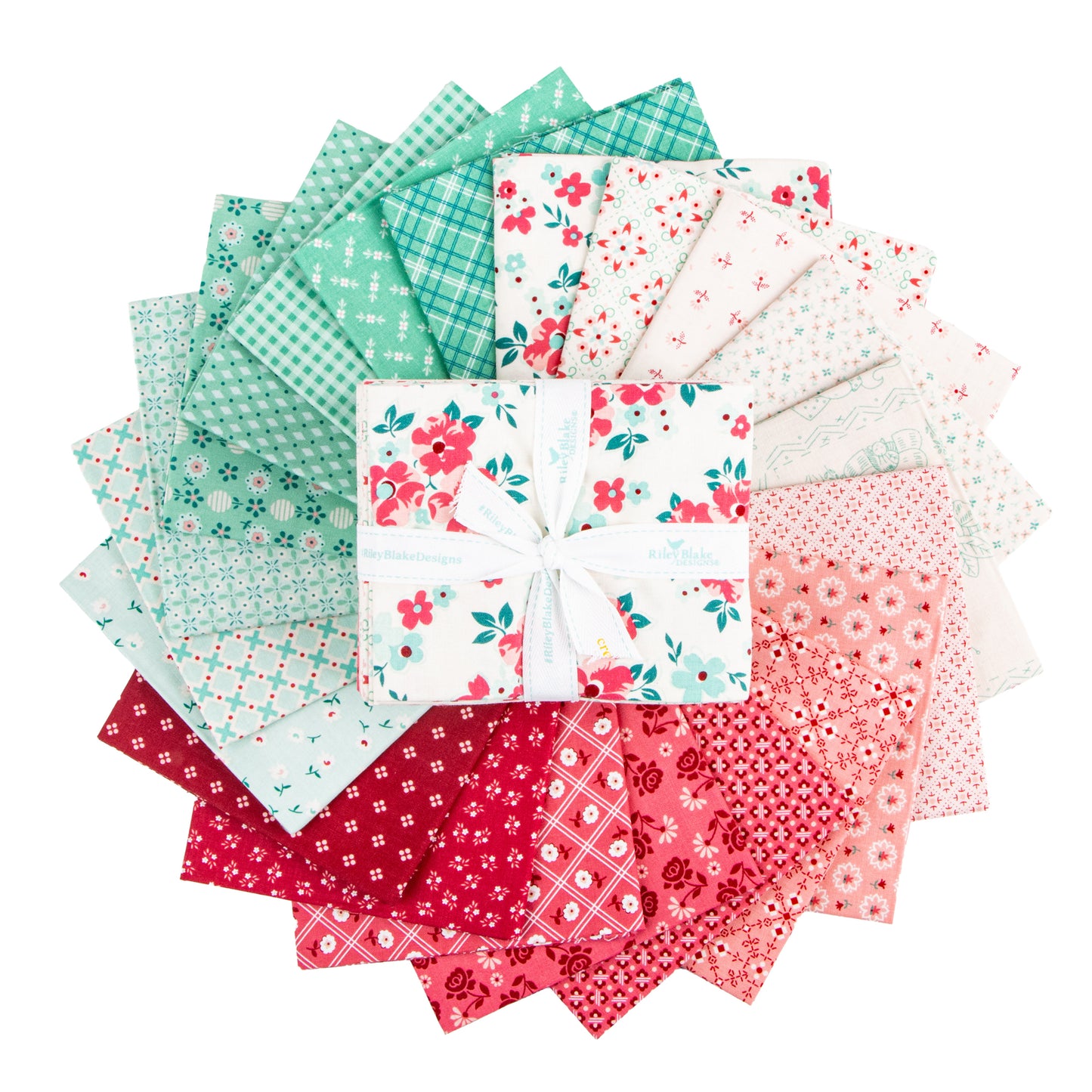 Berry and Sage Fat Quarter Bundle (21 pieces) by Lori Holt for Riley Blake Designs (FQ-17380-21)