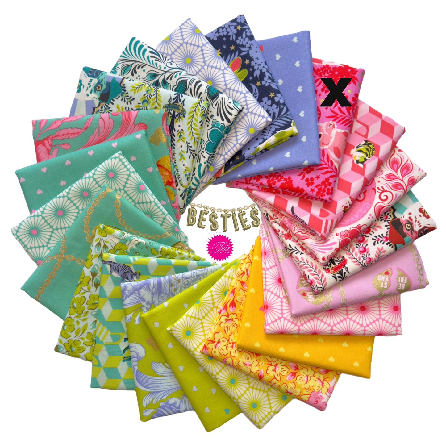 Besties Fat Eighth Bundle (21 pcs) by Tula Pink for FreeSpirit