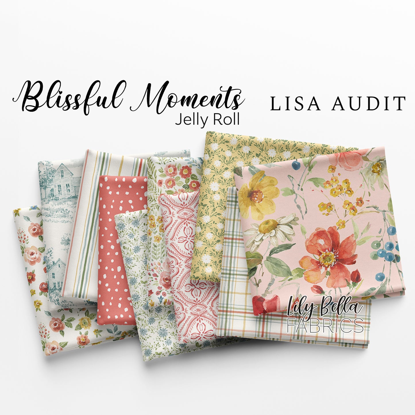 Blissful Moments Rolie Polie (40 pieces) by Lisa Audit for Riley Blake Designs (RP-18190-40)