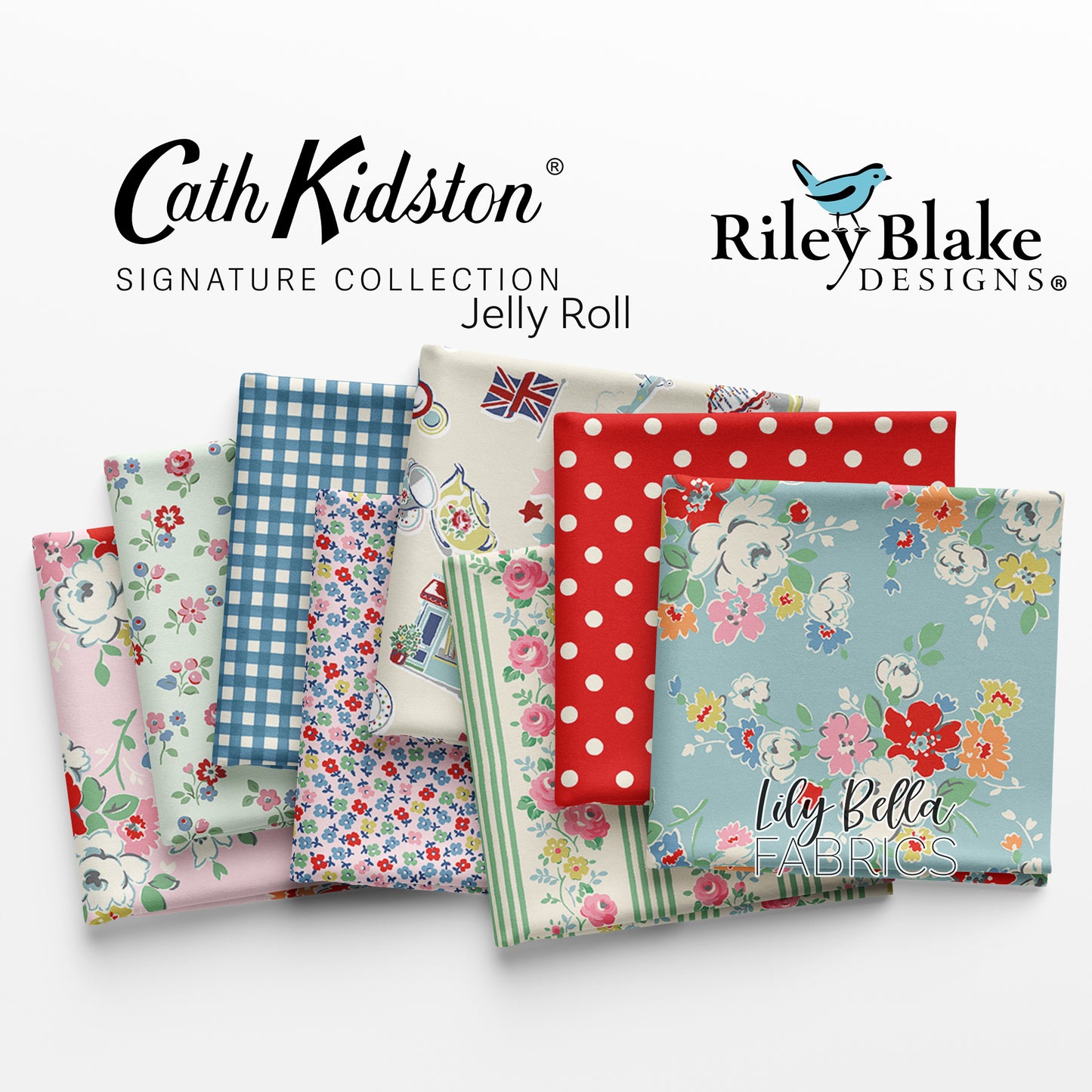 Cath Kidston Signature Collection Rolie Polie (40 pieces) by Riley Blake Designs for Riley Blake Designs (RP-18370-40)