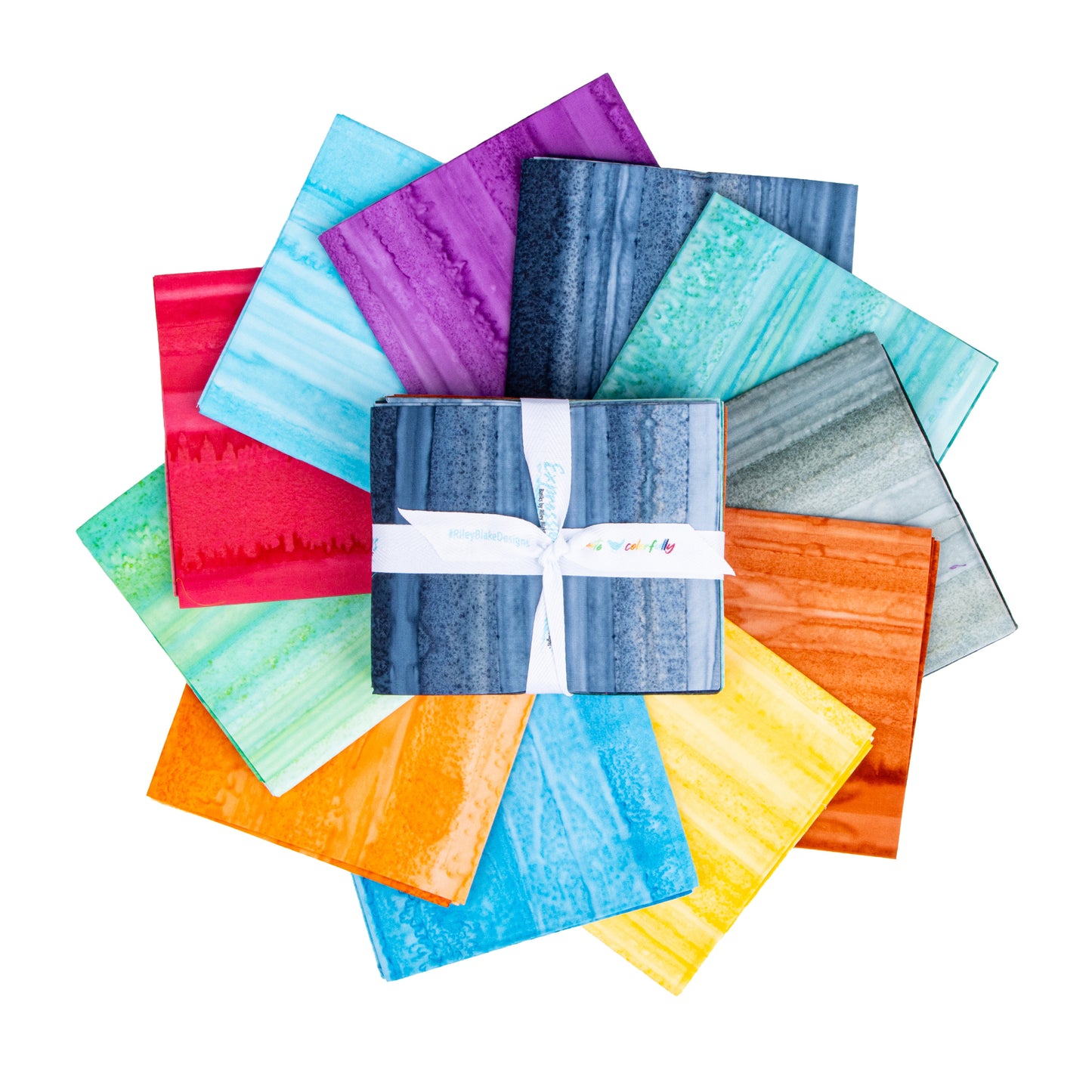 Color Fade Ombre Elementals Expressions Batiks Fat Quarter Bundle (11 pieces) by Riley Blake Designs (FQ-21201-11)