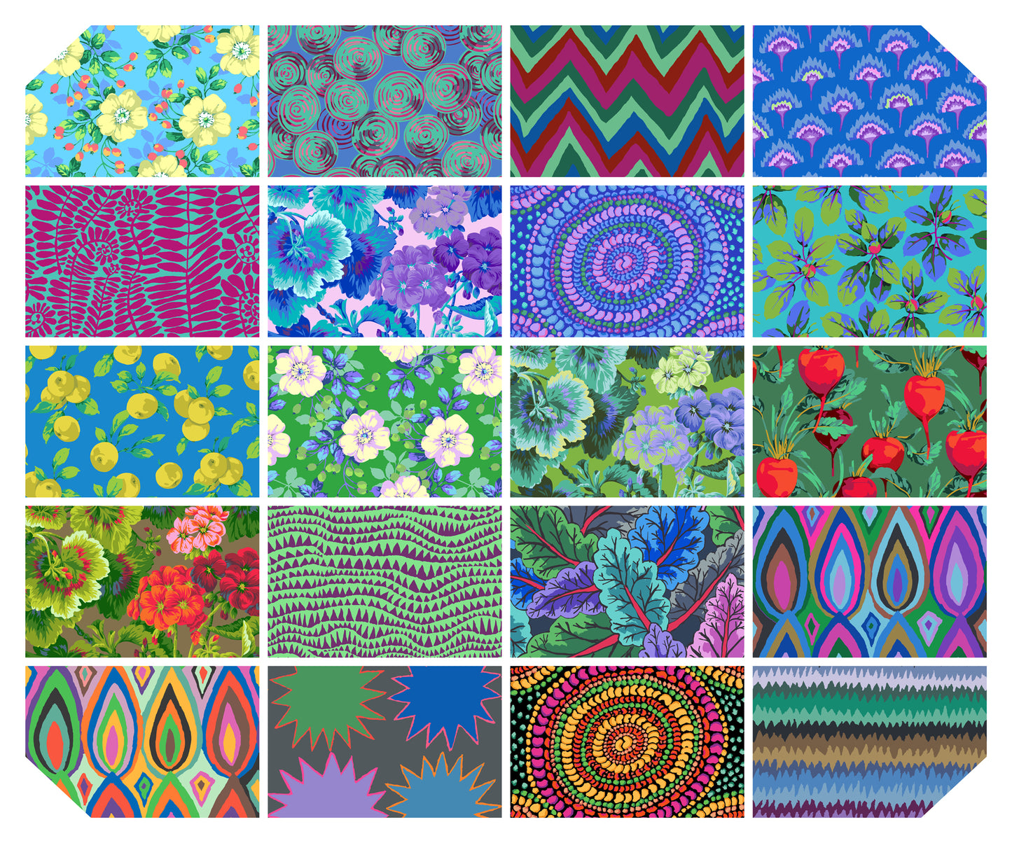 Cool - February 2027 Fabric Collection by Kaffe Fassett Collective for FreeSpirit Fabrics at Lily Bella Fabrics