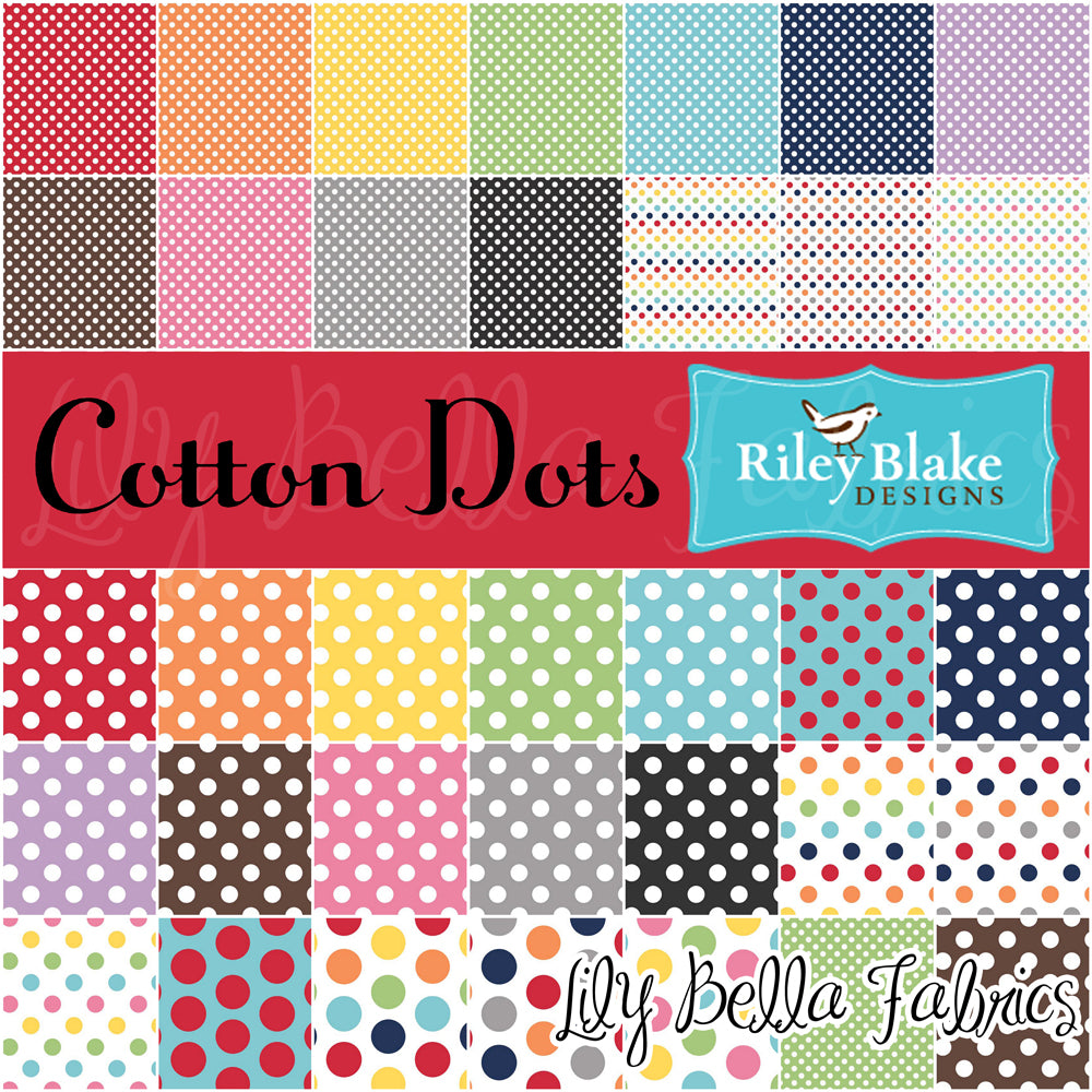Cotton Dots Fabric Collection by The RBD Designers for Riley Blake Designs at Lily Bella Fabrics