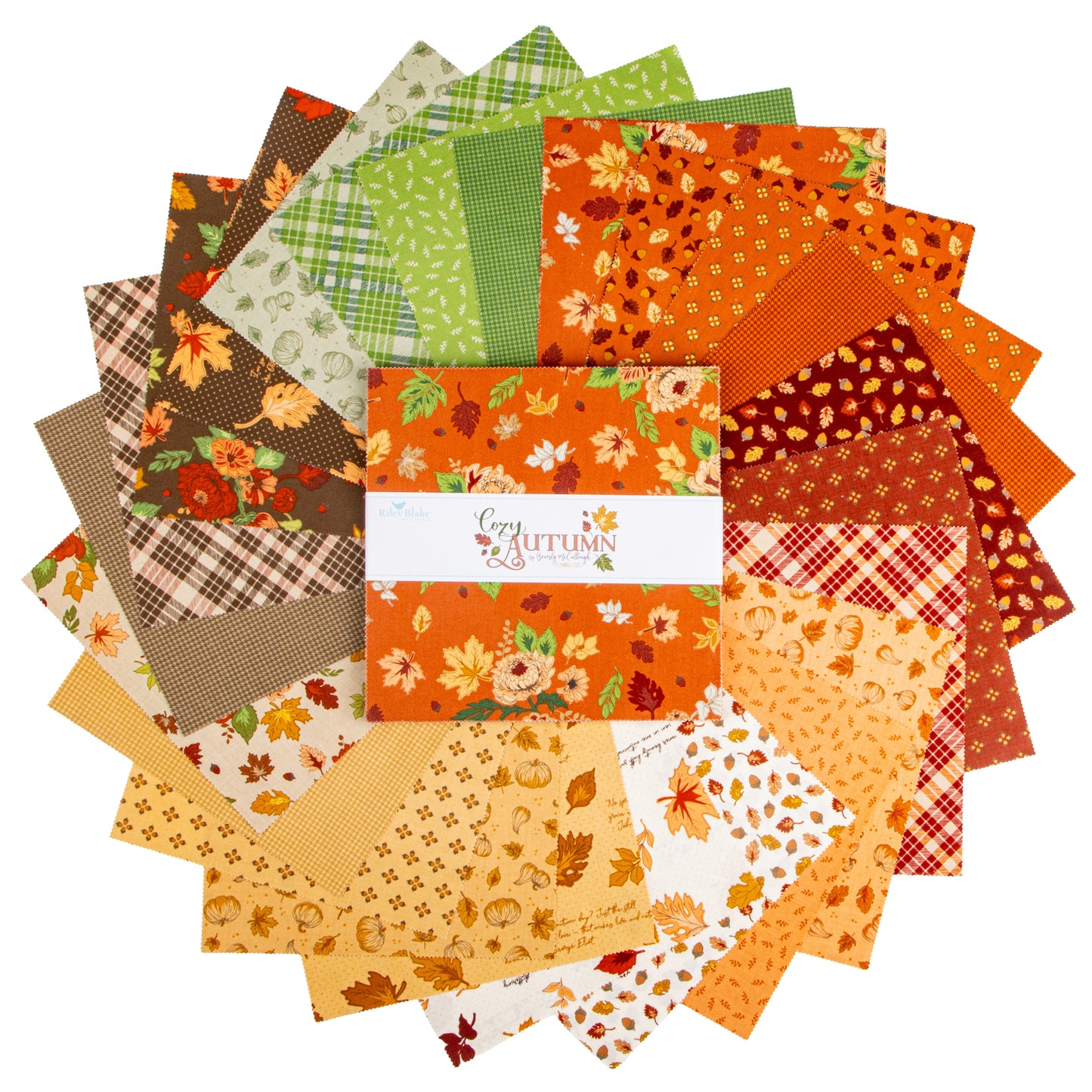 Cozy Autumn 10 Inch Stacker (42 pieces) by Beverly McCullough for Riley Blake Designs (10-17870-42)