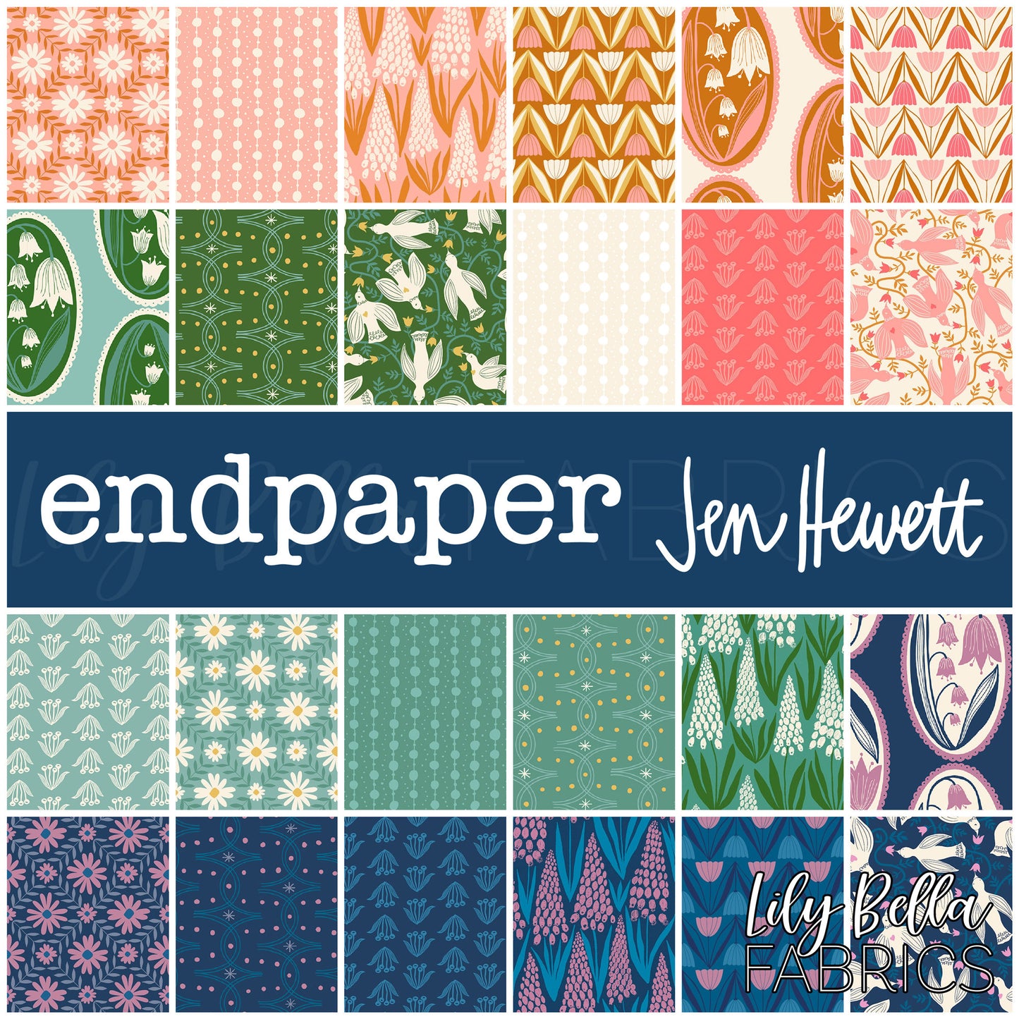 Endpaper Jelly Roll (40 pcs) by Jen Hewett for Ruby Star Society