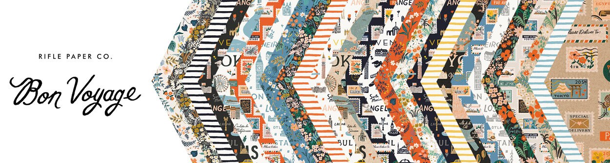 Bon Voyage Fat Quarter Bundle (21 pcs) by Rifle Paper Co. for Cotton and Steel