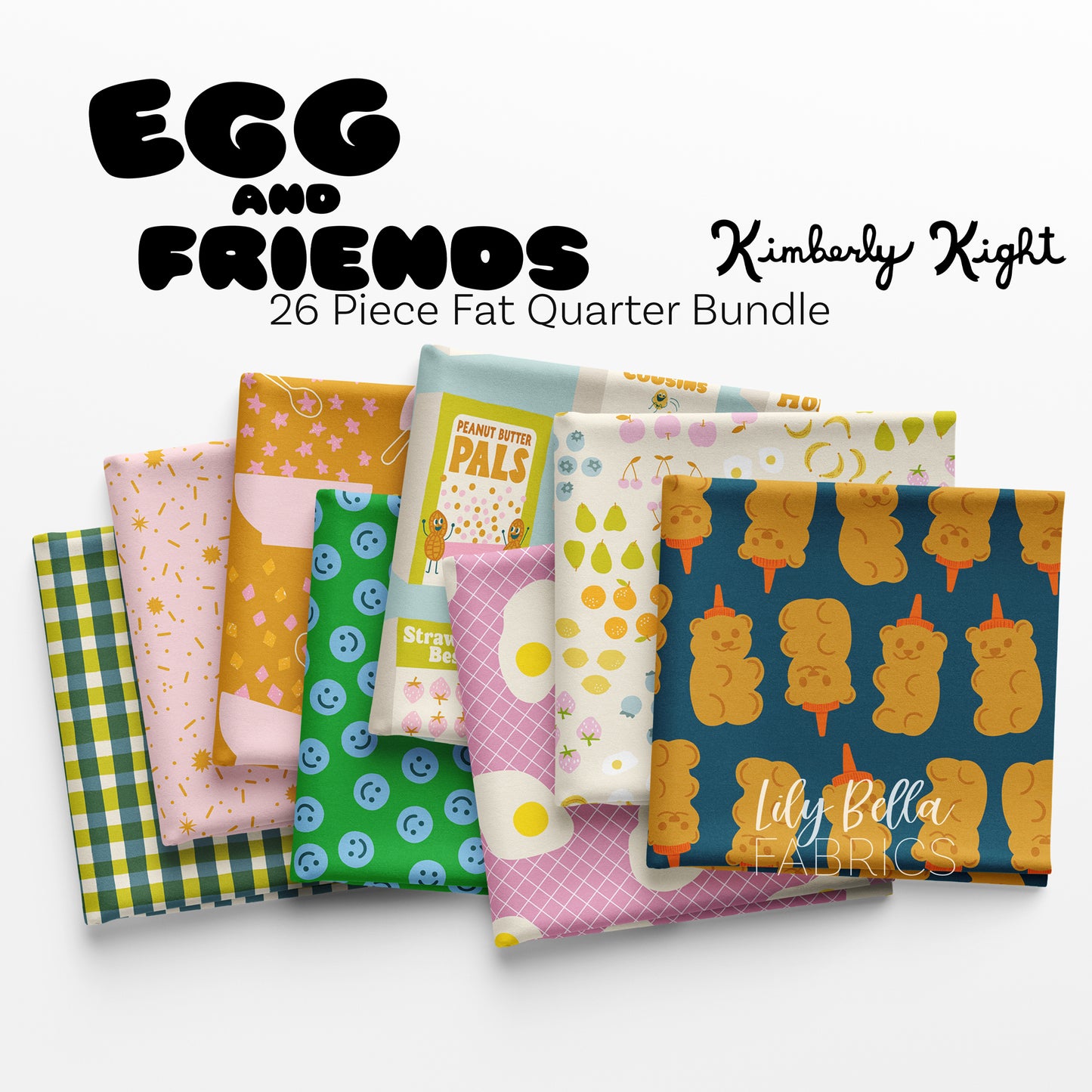 Egg and Friends Fat Quarter Bundle (26 pieces) by Kimberly Kight for Ruby Star Society (RS3106FQ)