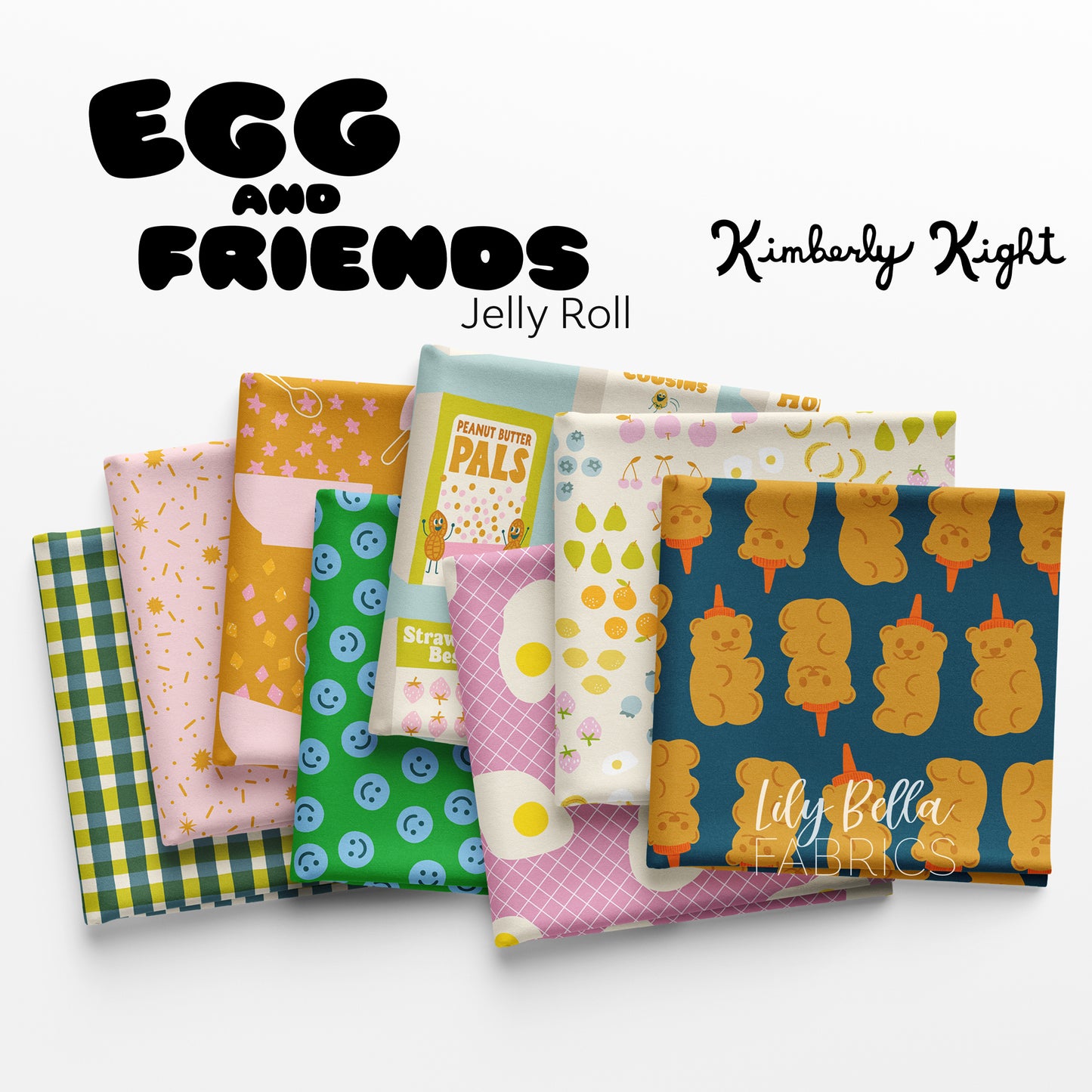 Egg and Friends Jelly Roll (40 pieces) by Kimberly Kight for Ruby Star Society (RS3106JR)
