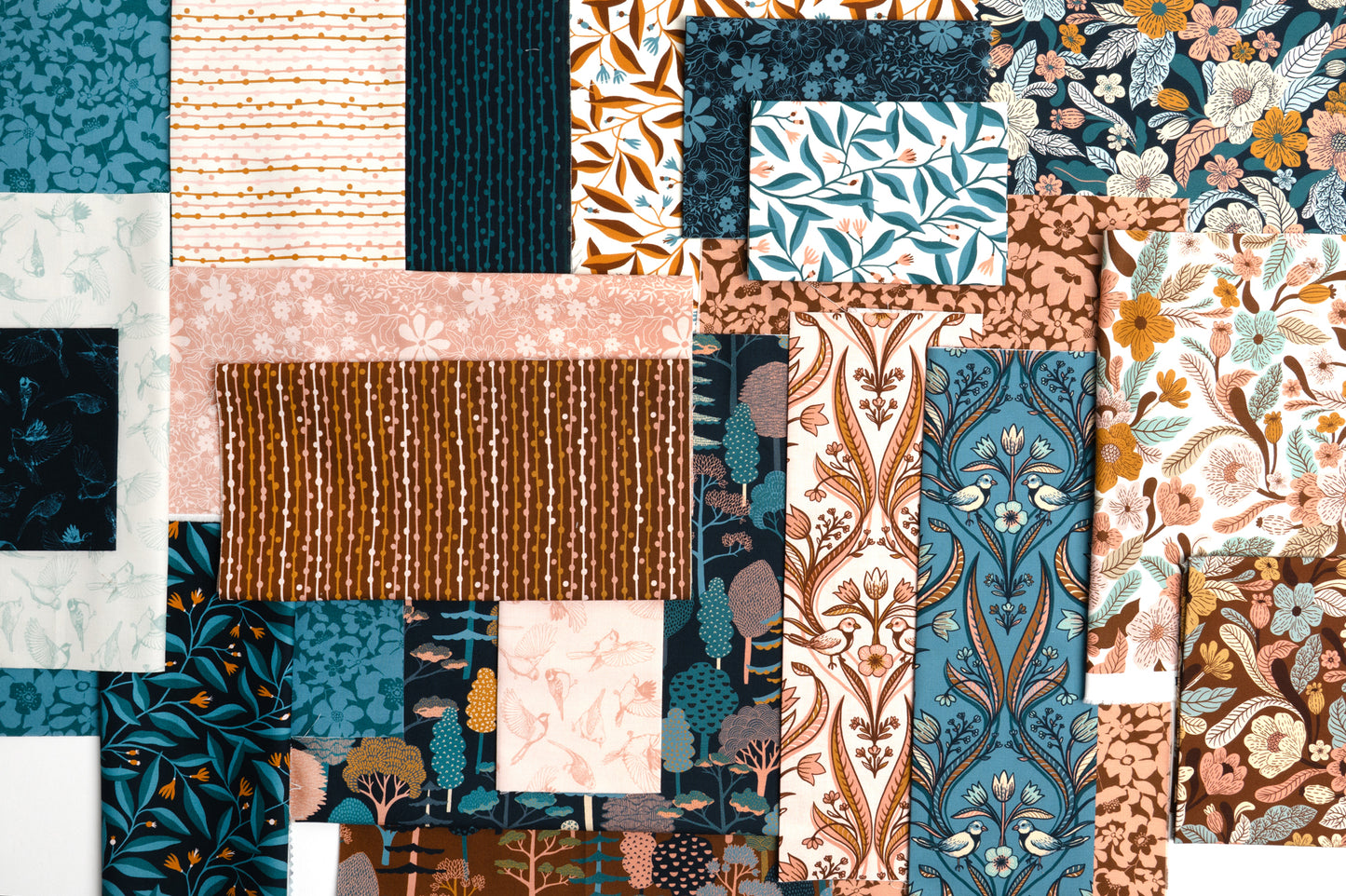 Feather and Forest Bloom Fabric Collection by Linn Warme for Moda at Lily Bella Fabrics