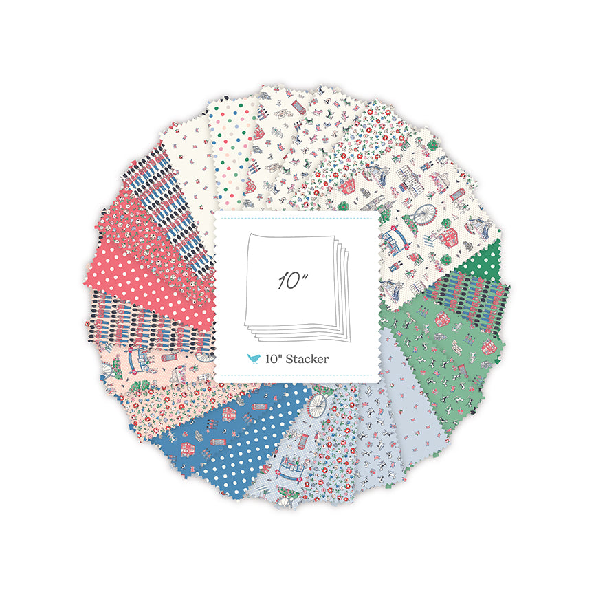 From London, With Love 10 Inch Stacker (42 pieces) by Cath Kidston® for Riley Blake Designs (10-18990-42)