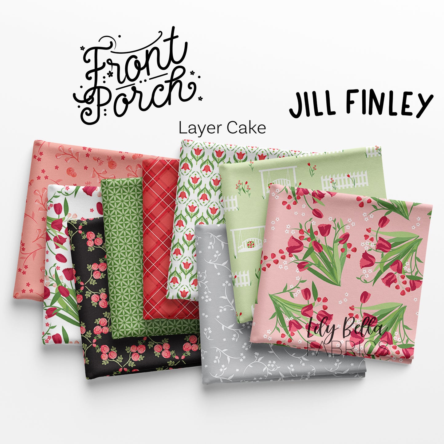 Front Porch 10 Inch Stacker (42 pieces) by Jill Finley for Riley Blake Designs (10-17210-42)