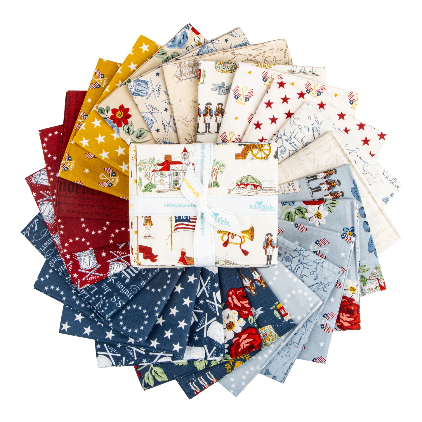 Independence Fat Quarter Bundle (24 pieces) by The RBD Designers for Riley Blake Designs (FQ-17330-24)