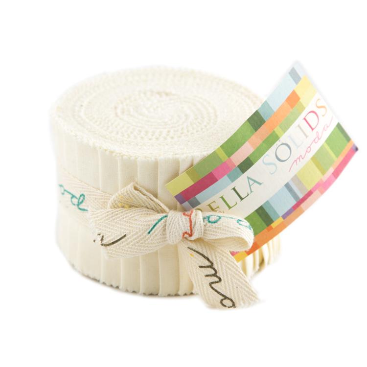 Ivory Bella Solids Junior Jelly Roll (20 pieces) by for Moda (9900JJR 60)