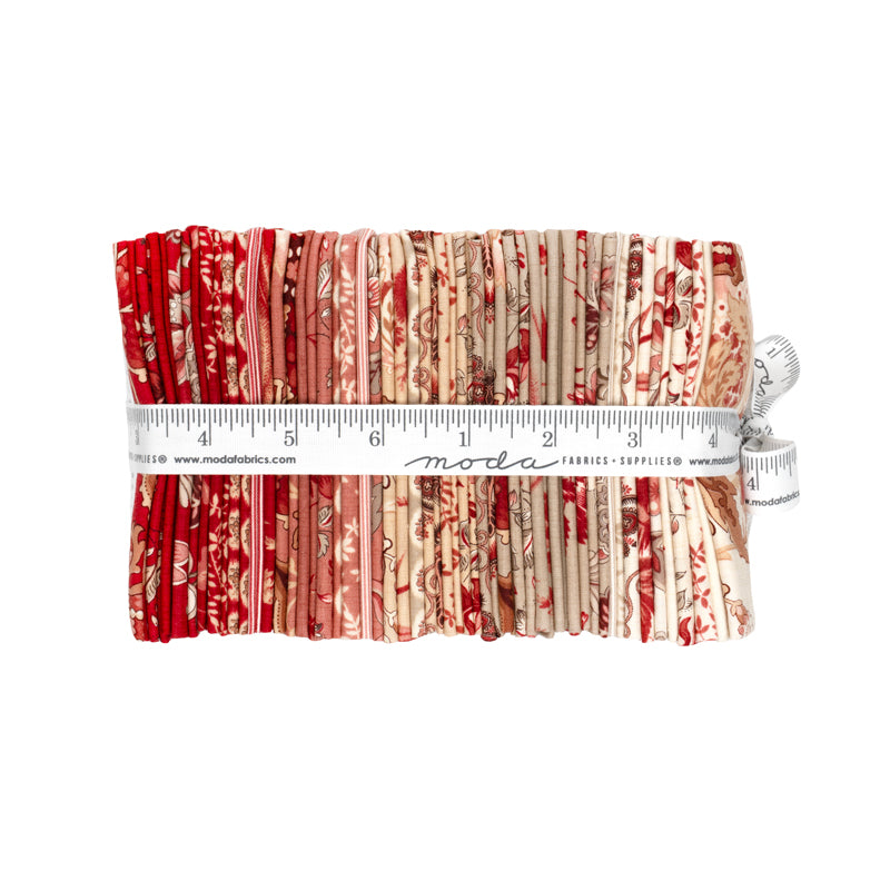 Le Jardin Rouge Fat Quarter Bundle (40 pieces) by French General for Moda (36150AB)